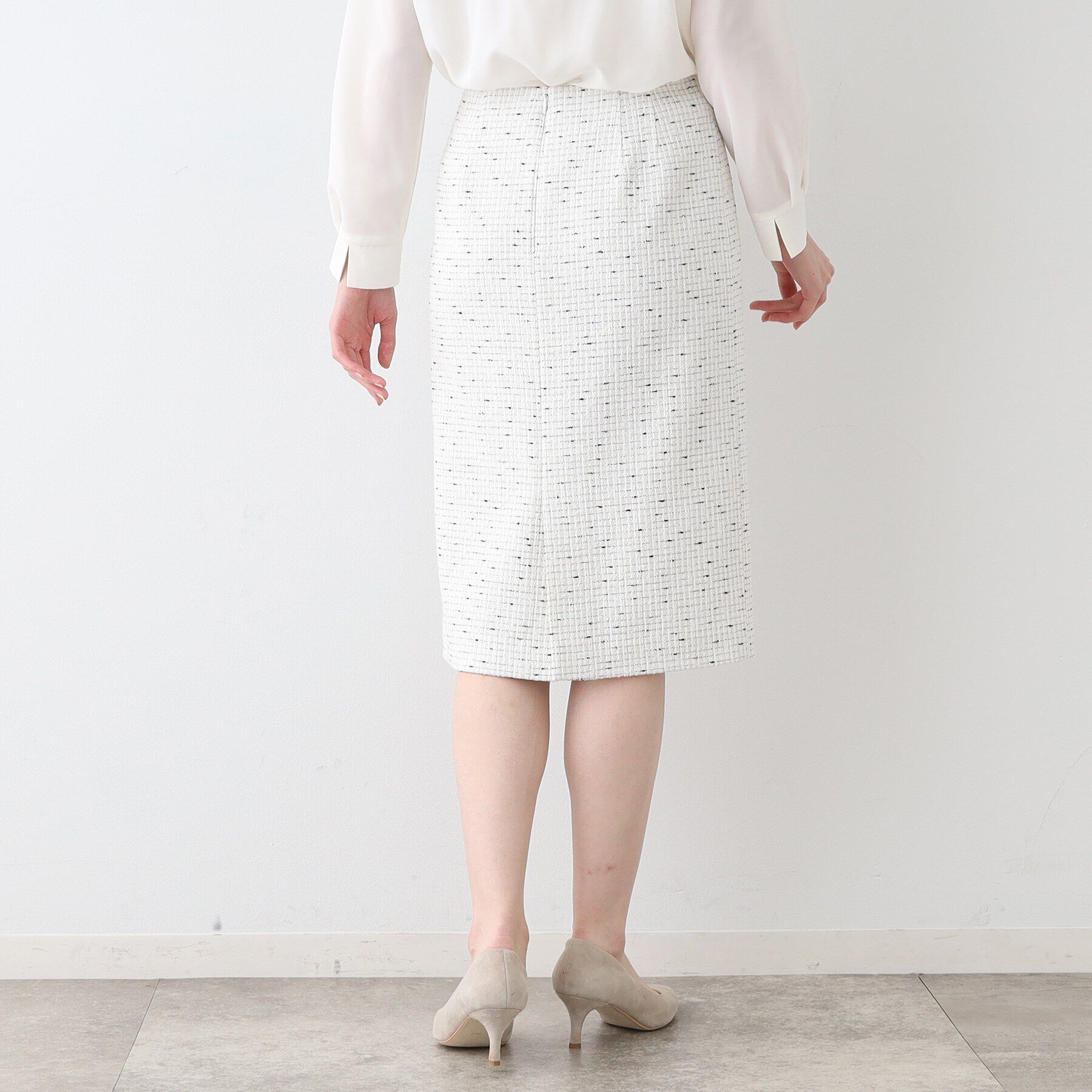 INDIVI「【日本製／オリジナル素材】ツィードスカート」|スーツ|