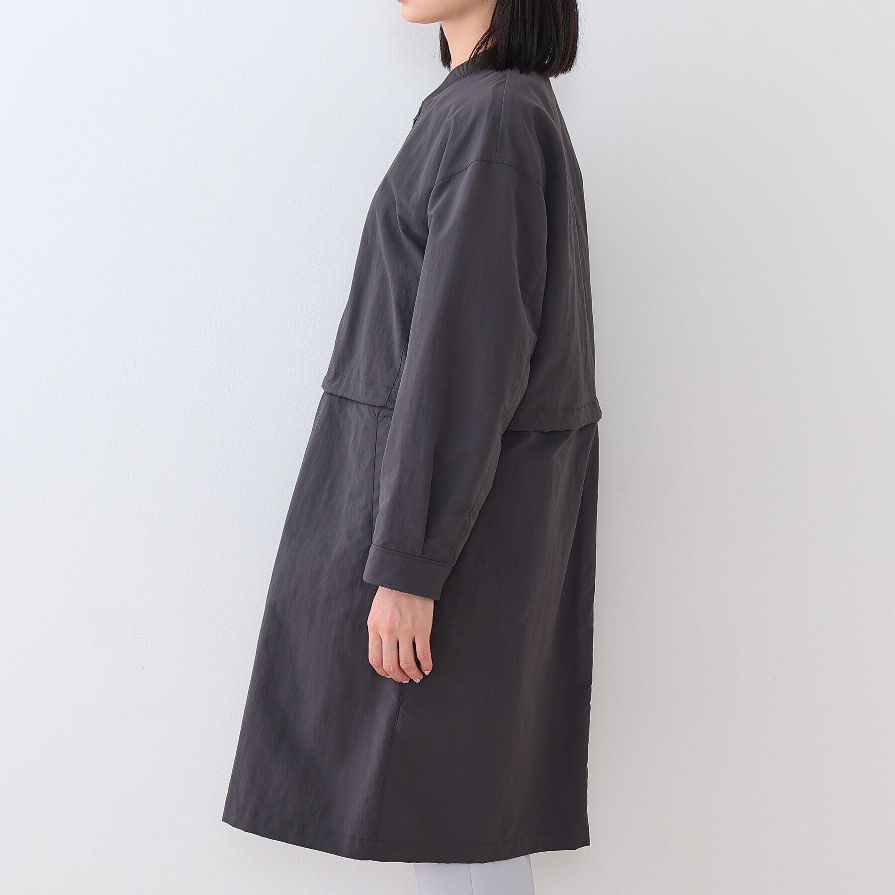 INDIVI「【撥水／UVケア／2WAY】ショート＆ロング ブルゾンコート」|ブルゾン・スタジャン|