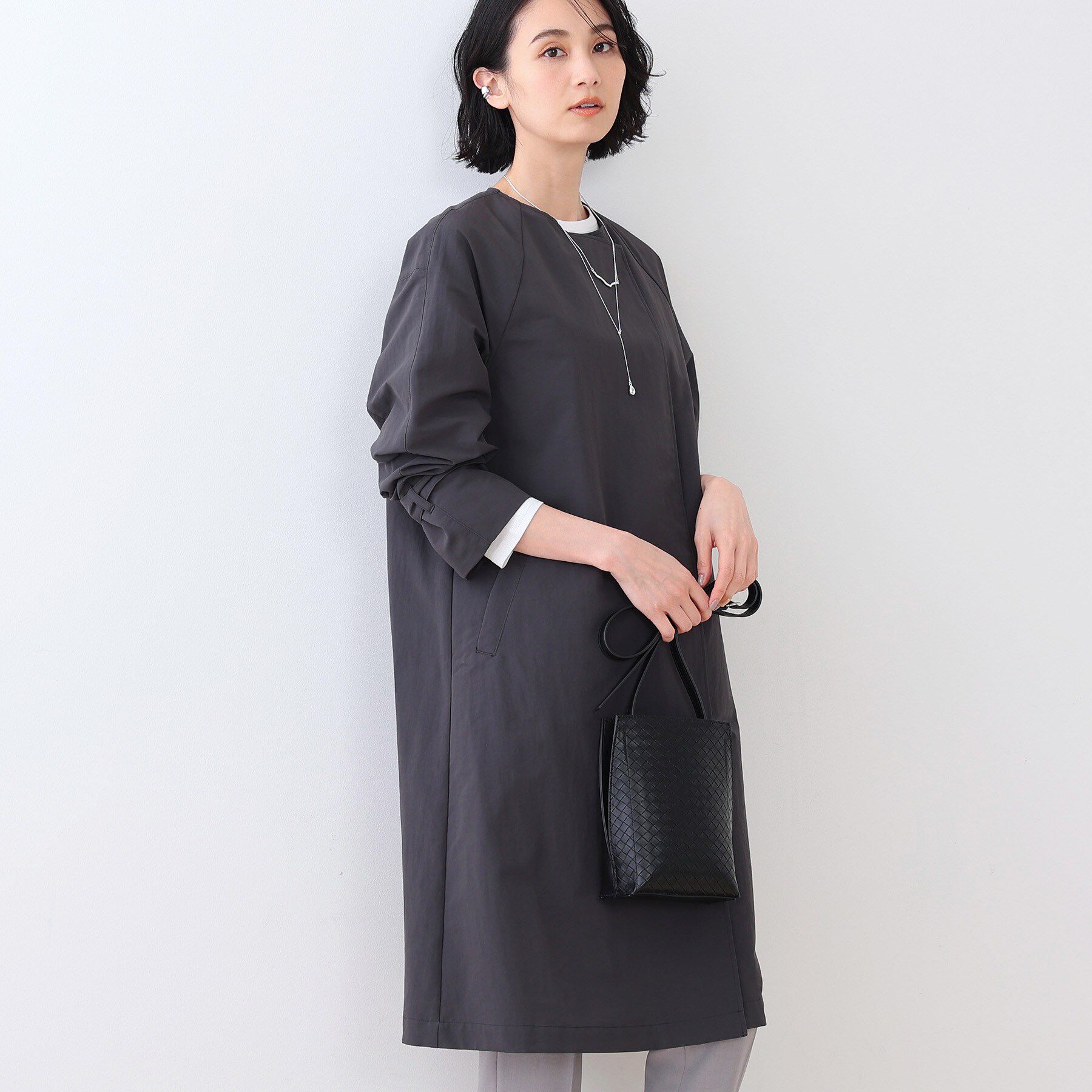 INDIVI「【撥水／UVケア／軽量】トレンチ風ロングコート」|トレンチコート|