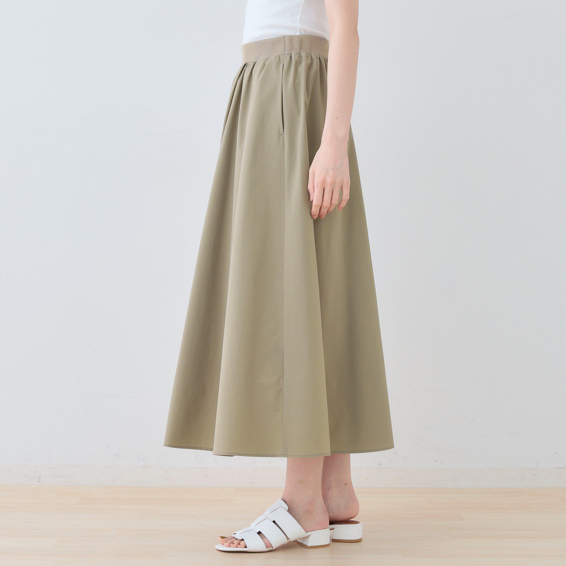 INDIVI「【通気性◎撥水／UVケア／SETUP可能】アクティブスカート」|スカート|