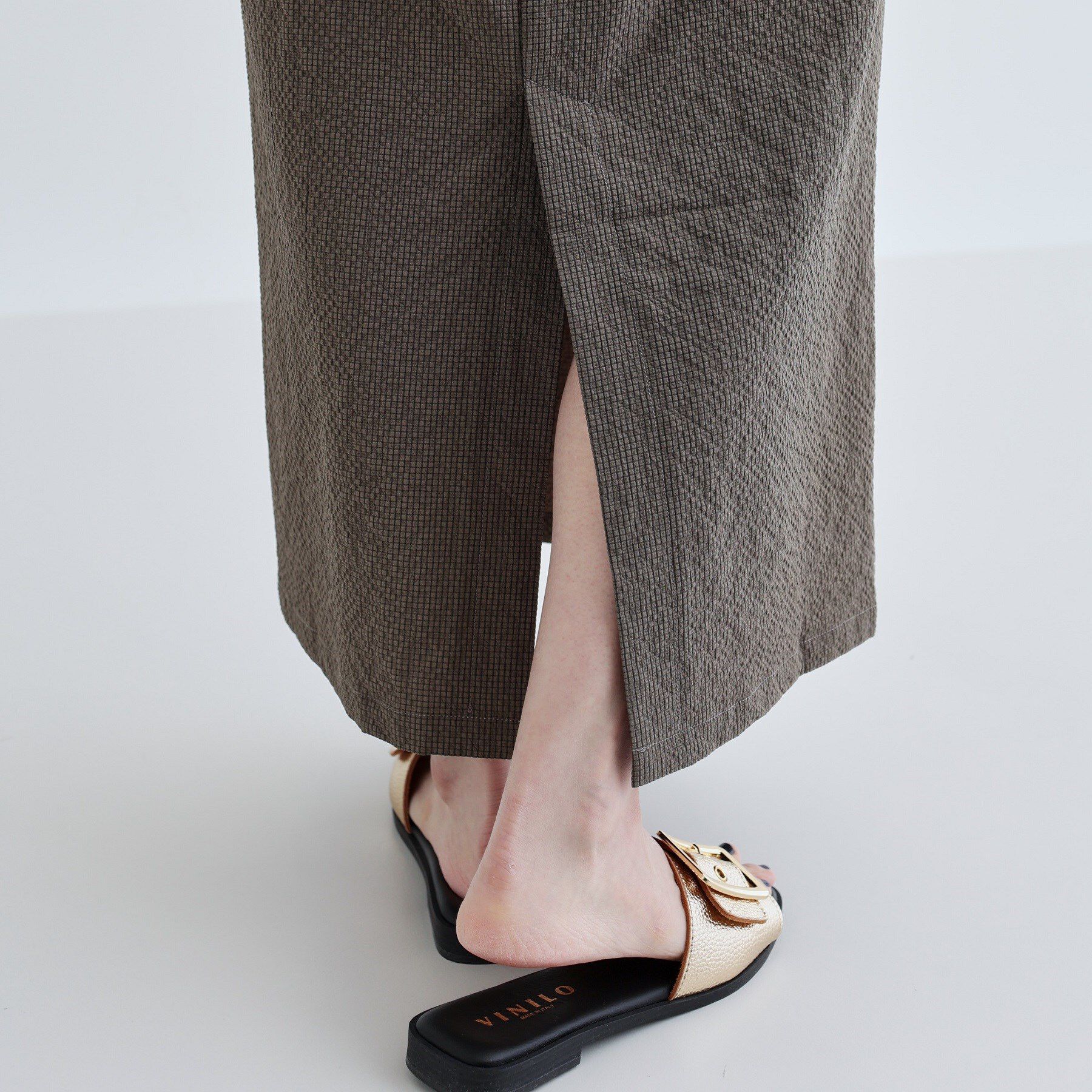 GALLEST「【セットアップ可能】スクエアサッカースリットスカート【洗える/カセット服】」|スカート|