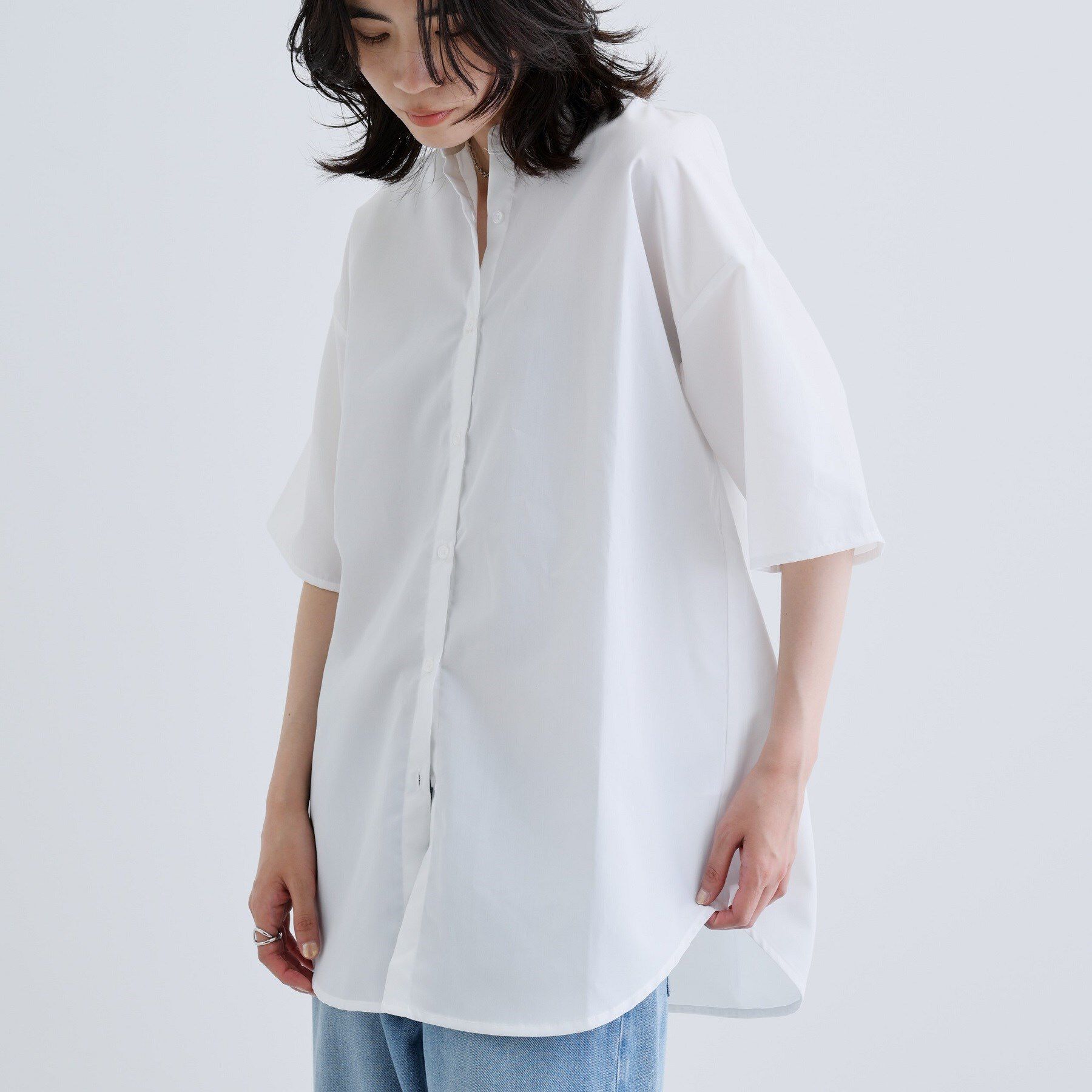 GALLEST「【一部店舗限定】ベアトップ付き半袖ワイドシャツ」|シャツ・ブラウス|