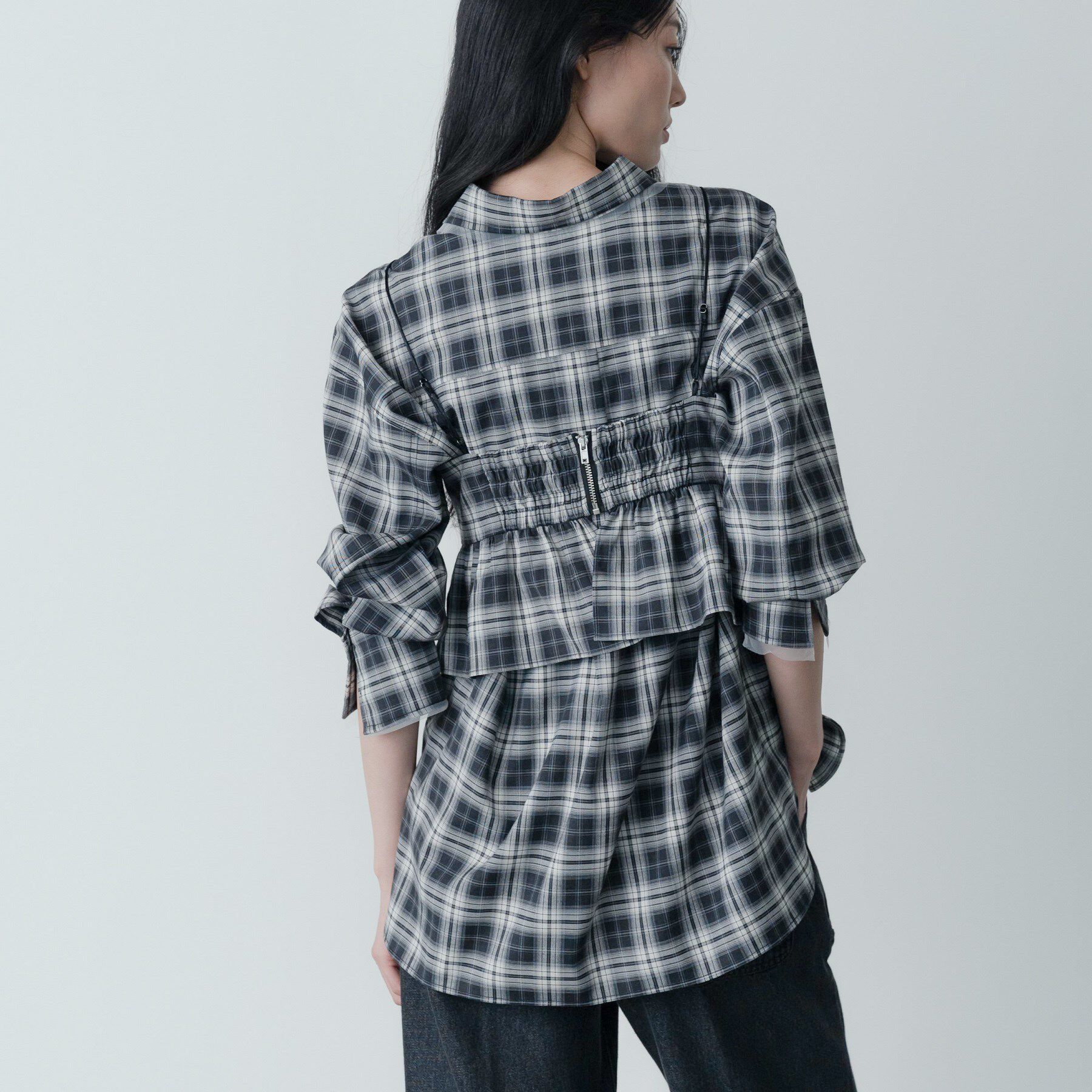 GALLEST「オンブレチェックビスチェ」|キャミソール|