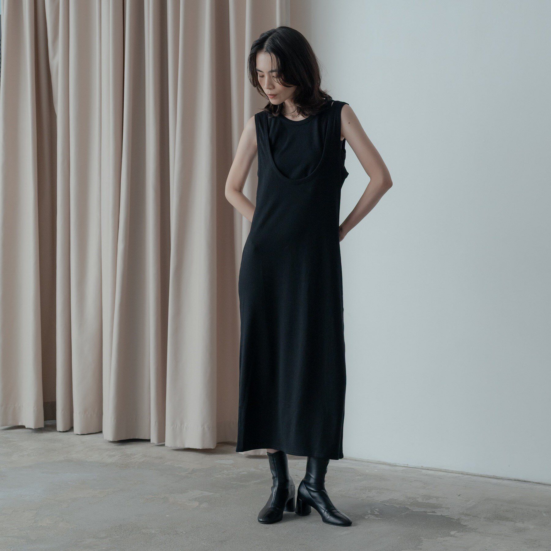 GALLEST「タンクトップレイヤードワンピース」|ワンピース|