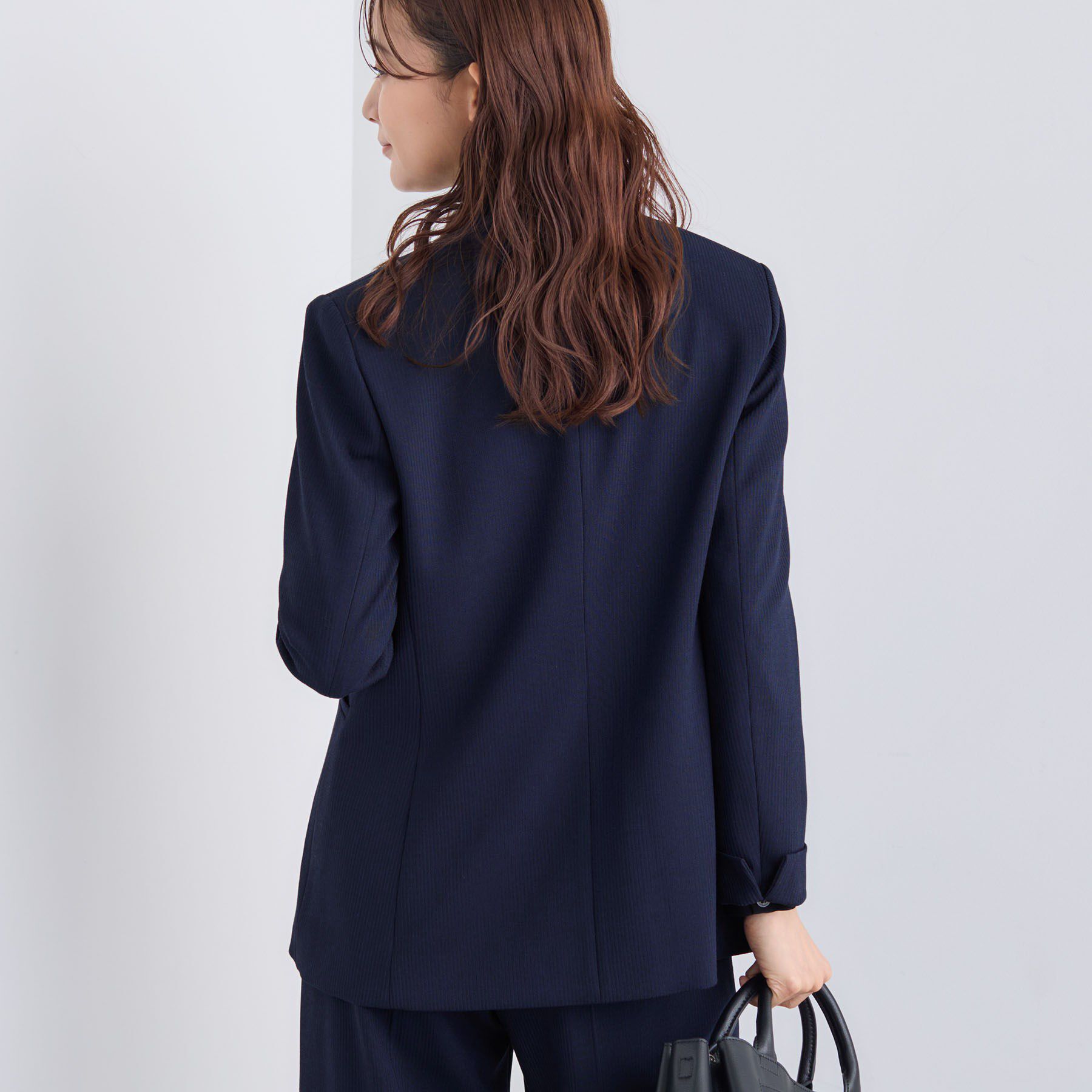 INDIVI「【日本製／通勤スーツ】プレシャスドビー ノーカラージャケット」|スーツ|