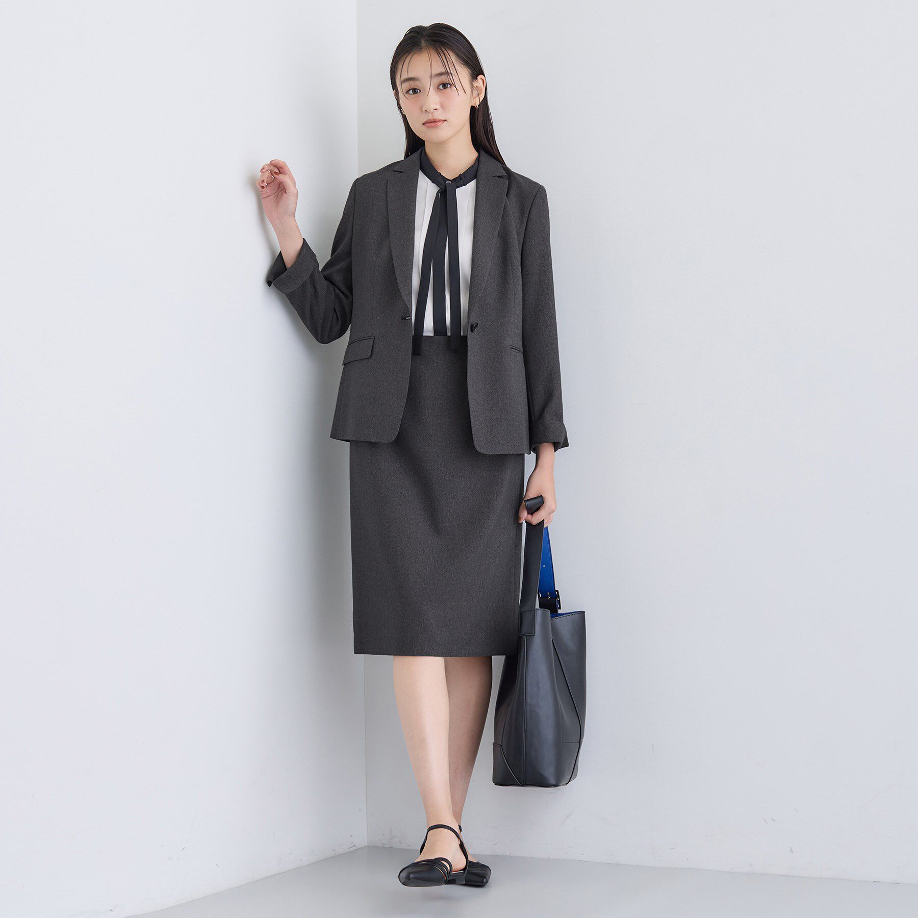 INDIVI「【洗える／通勤／スーツ】メランジストレッチ タイトスカート」|スーツ|