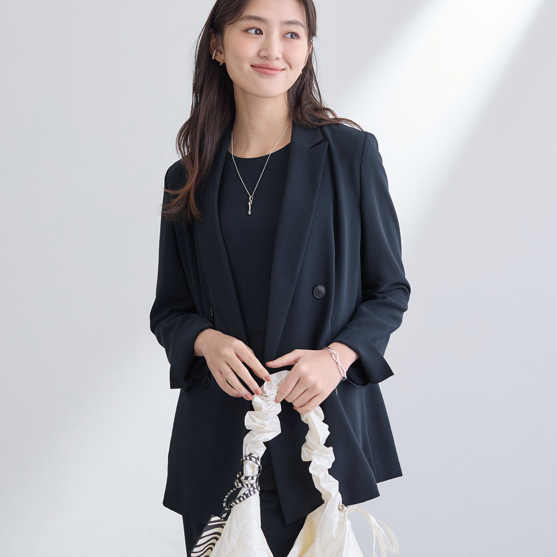 INDIVI「【洗える／多機能／SETUP可】着る日傘ダブルジャケット」|テーラードジャケット|