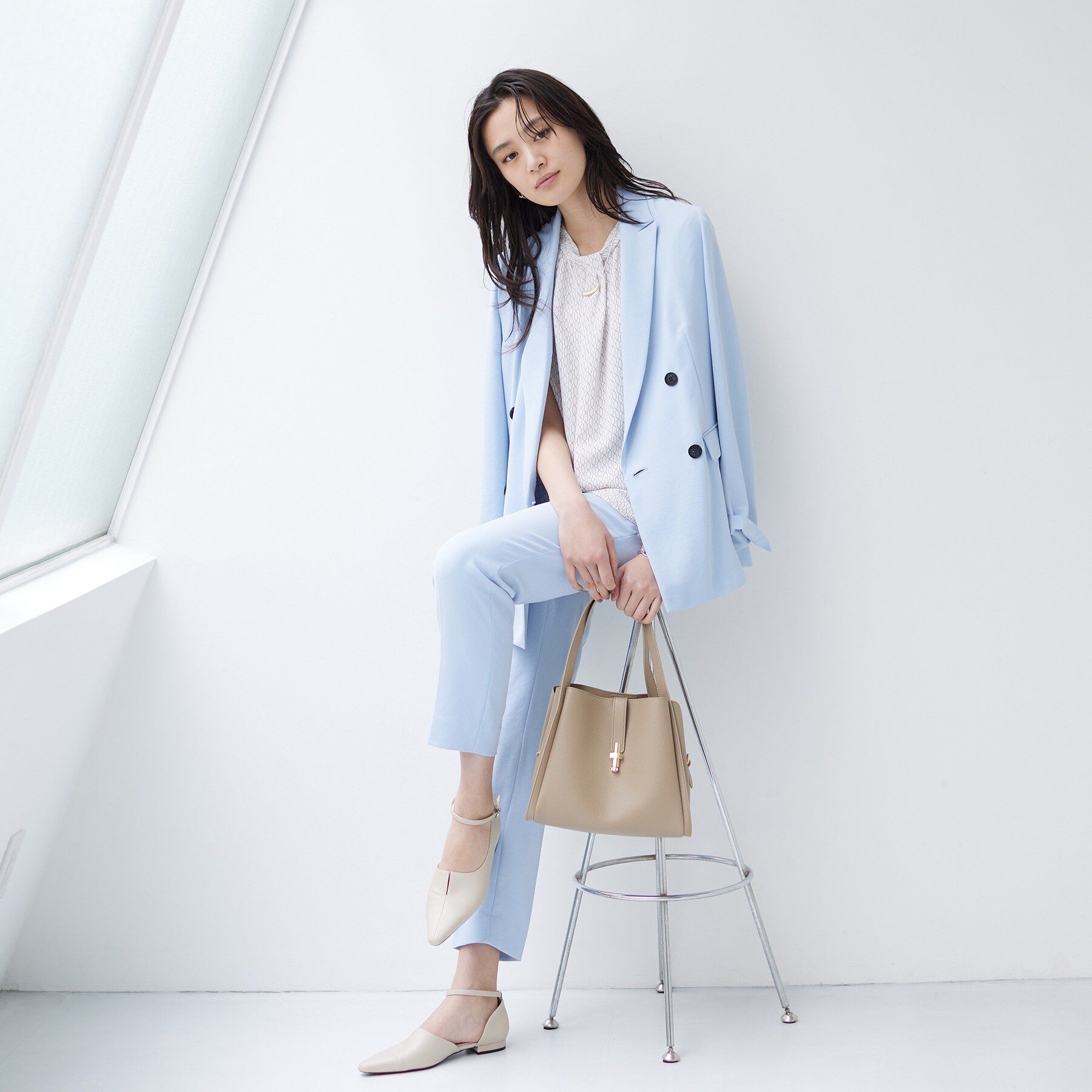 INDIVI「【洗える／多機能／SETUP可】着る日傘ダブルジャケット」|テーラードジャケット|