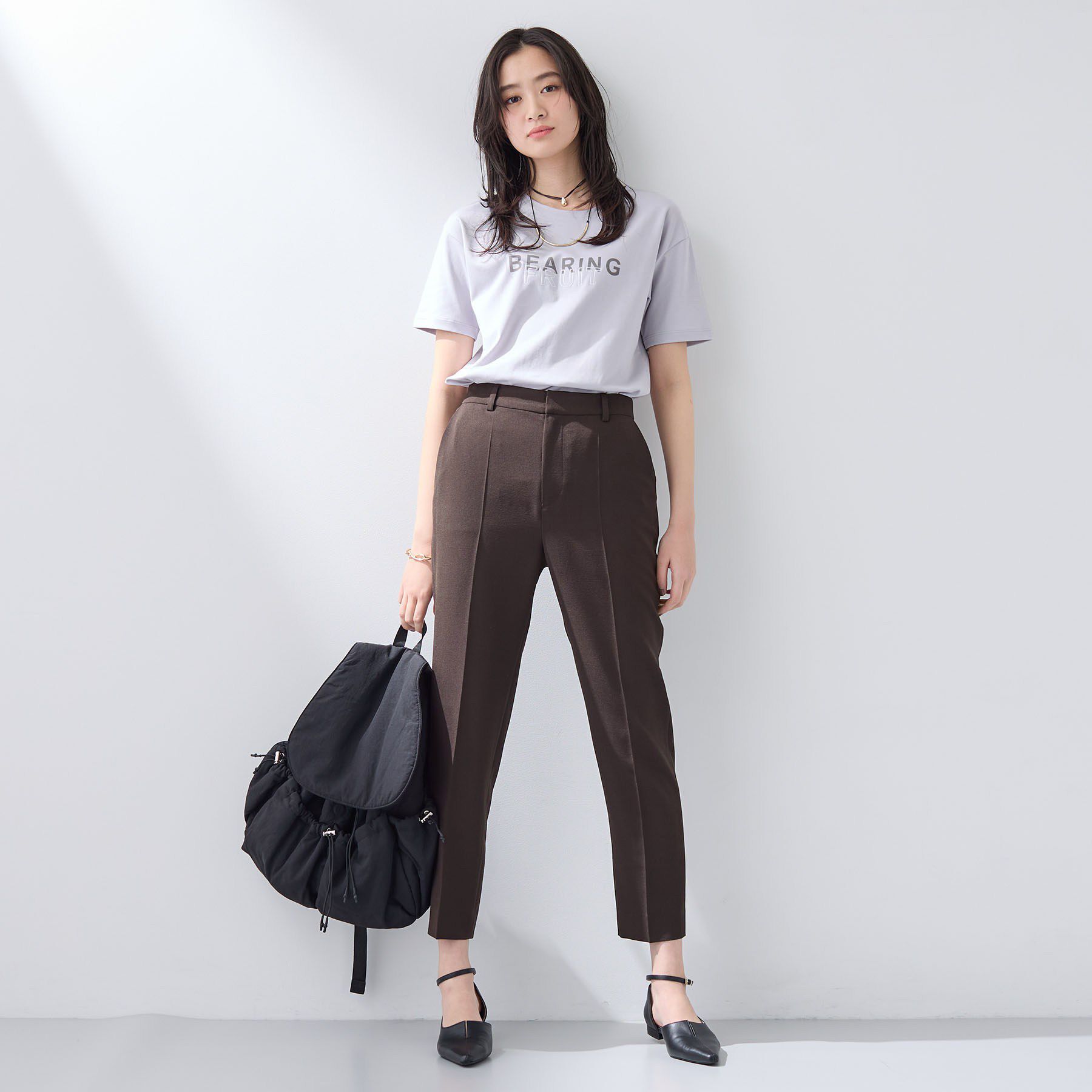 INDIVI「【UVケア／選べるグラフィック】スムースジャージTシャツ」|Tシャツ・カットソー|