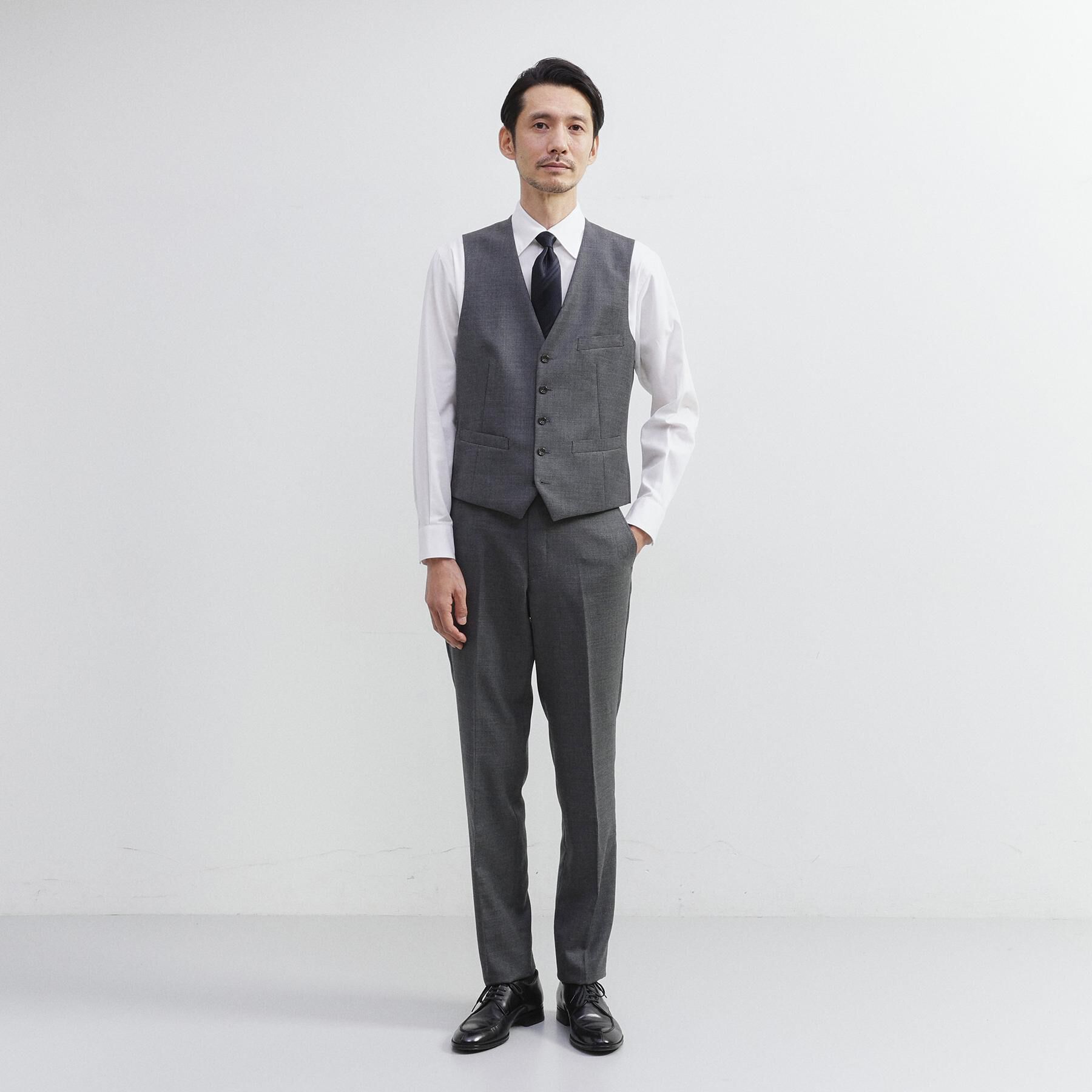 TAKEO KIKUCHI「【3ピース対応】シャイニーシャークピンヘッド ベスト」|スーツ|