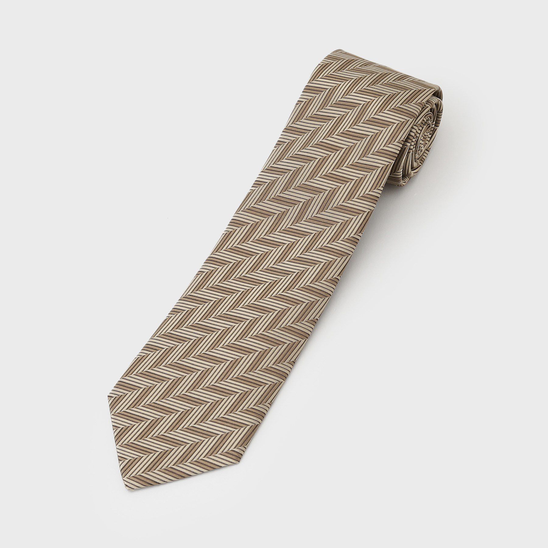 TAKEO KIKUCHI「【Made in JAPAN】矢絣（やがすり）シルクネクタイ」|ネクタイ・蝶ネクタイ|ライトベージュ(05