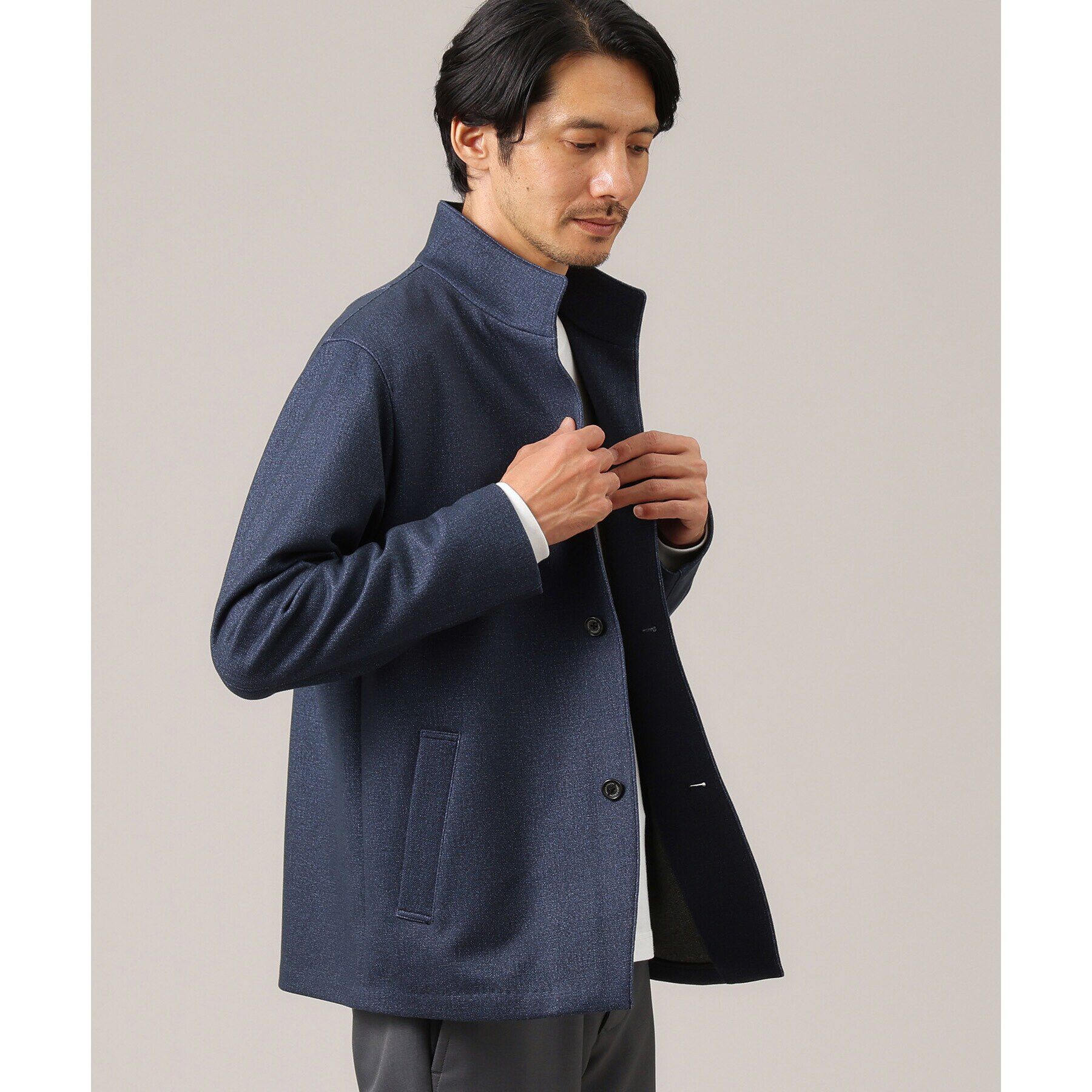 TAKEO KIKUCHI「【DOWN FABRIC】ダウンファブリック スタンドカラーブルゾン」|ブルゾン・スタジャン|