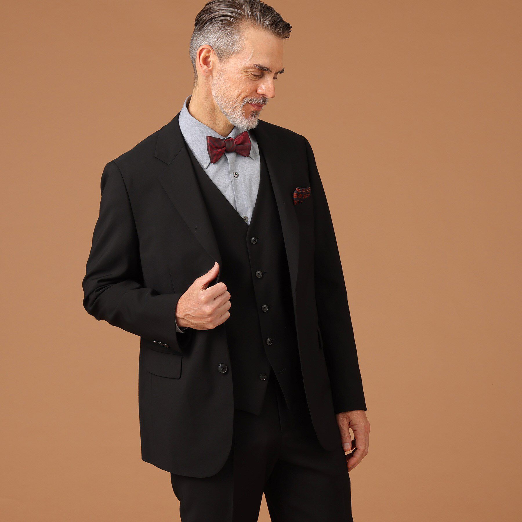 40CARATS&525「ディープブラック ジャケット」|テーラードジャケット|