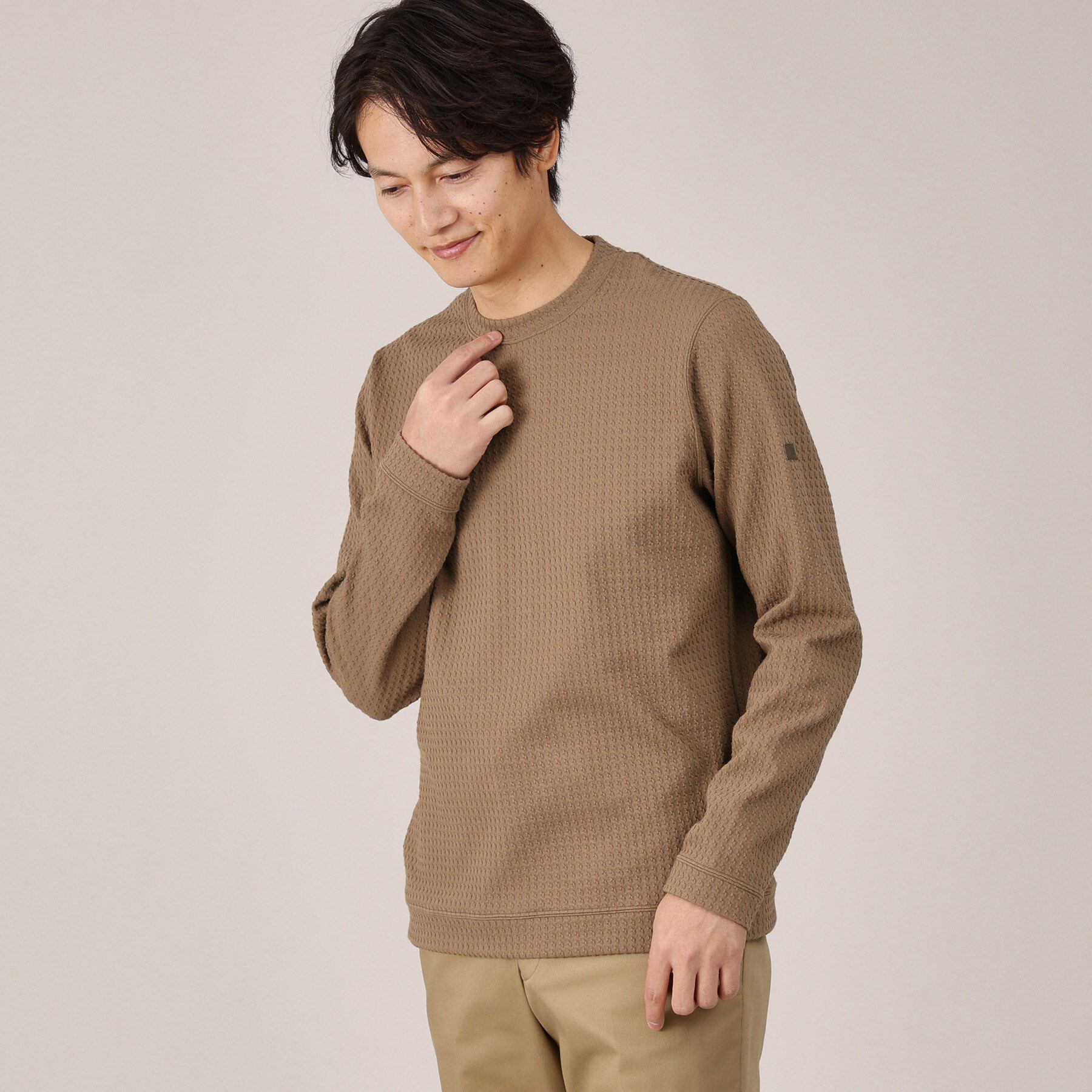 TAKEO KIKUCHI「【Made in JAPAN】千鳥柄 ストレッチ プルオーバー」|Tシャツ・カットソー|