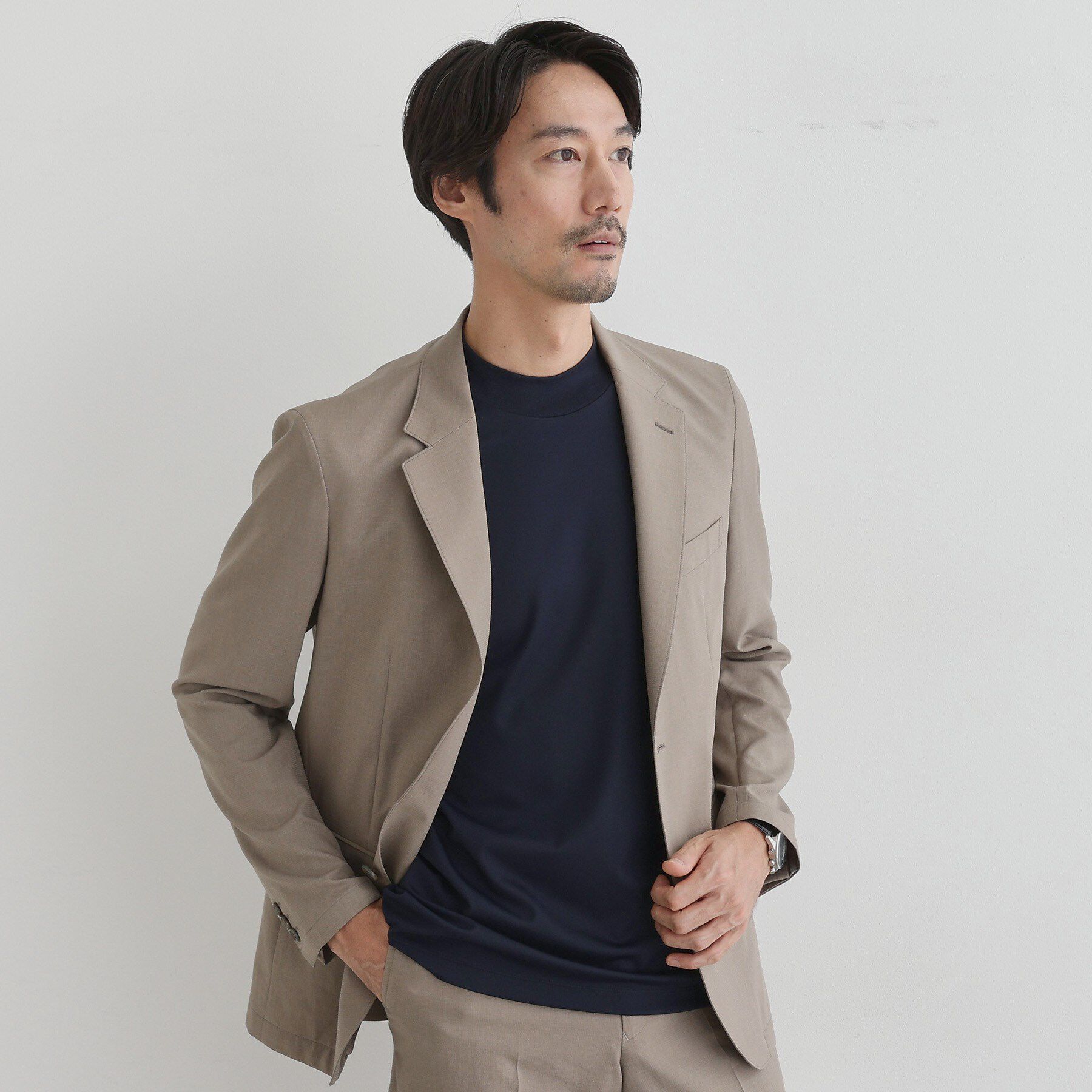 TAKEO KIKUCHI「【COOL CITY WEAR】モックネック プルオーバー /接触冷感」|Tシャツ・カットソー|