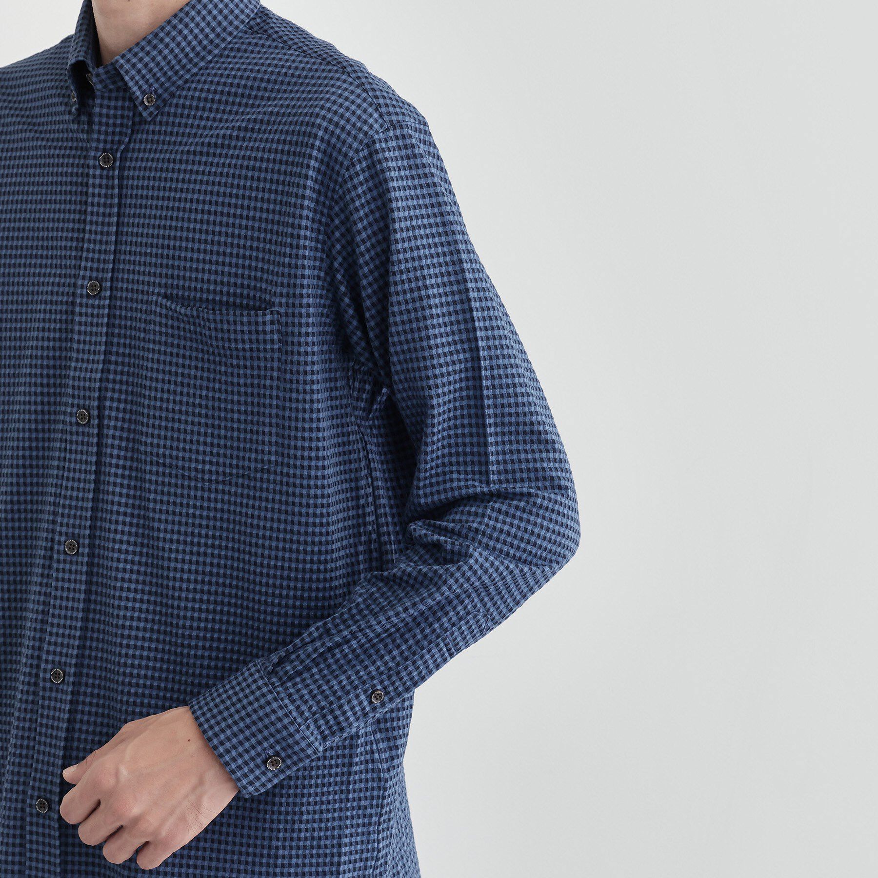 TAKEO KIKUCHI「【抗菌防臭/シーズンレス】シアサッカーギンガムチェック ストレッチシャツ」|シャツ・ブラウス|