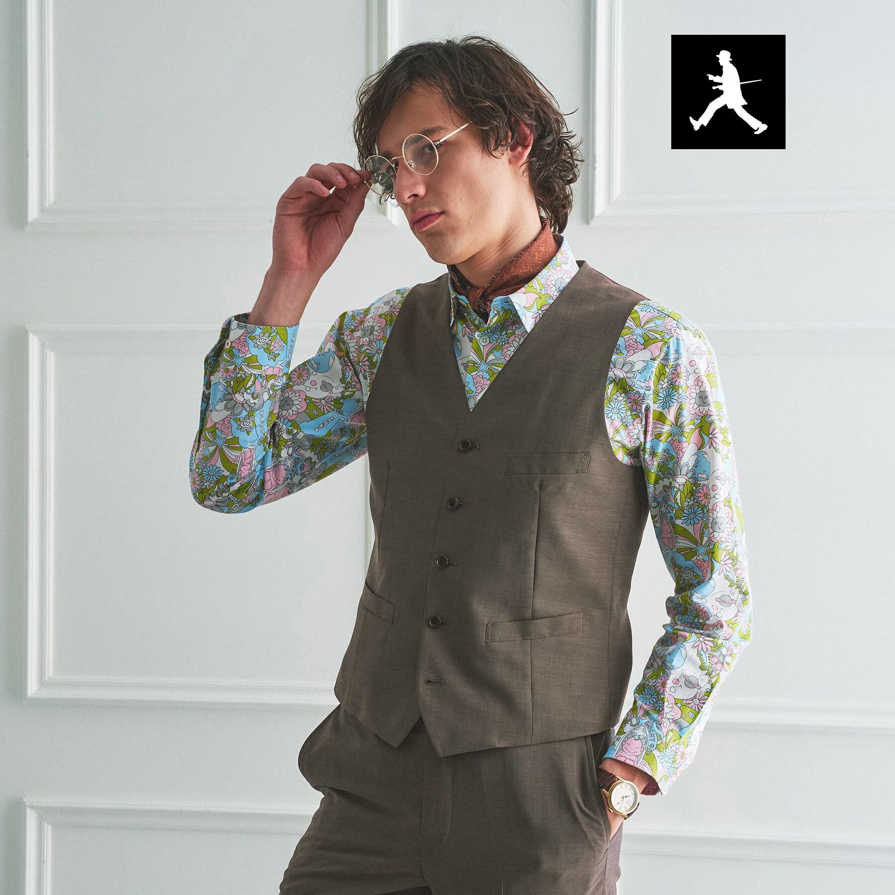 TAKEO KIKUCHI「【BOWLER HAT LABEL】TWトロピカルシャンブレー JAZZベスト」|スーツ|