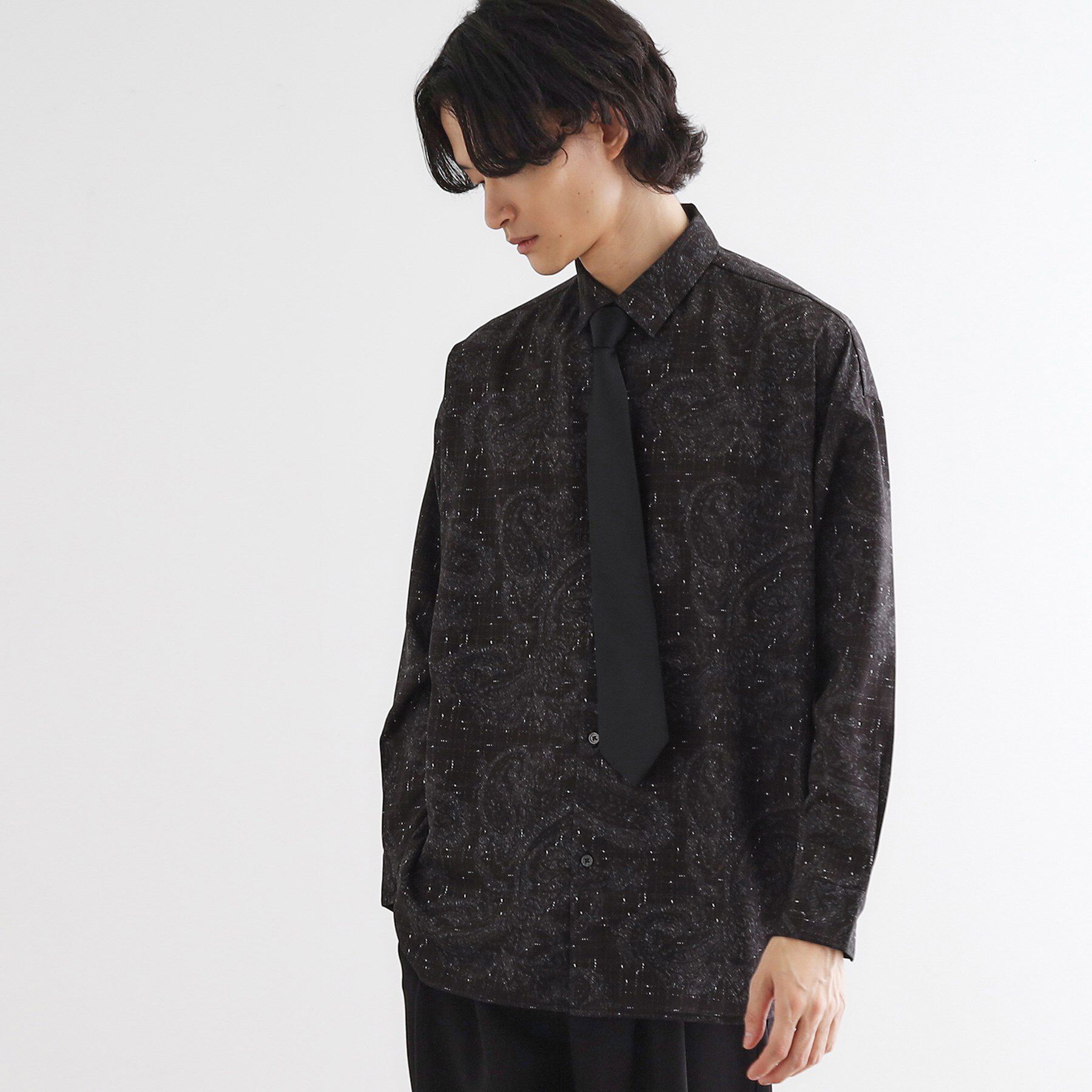 tk.TAKEO KIKUCHI「【ネクタイ付】チェックオンペイズリージャカードシャツ」|シャツ・ブラウス|