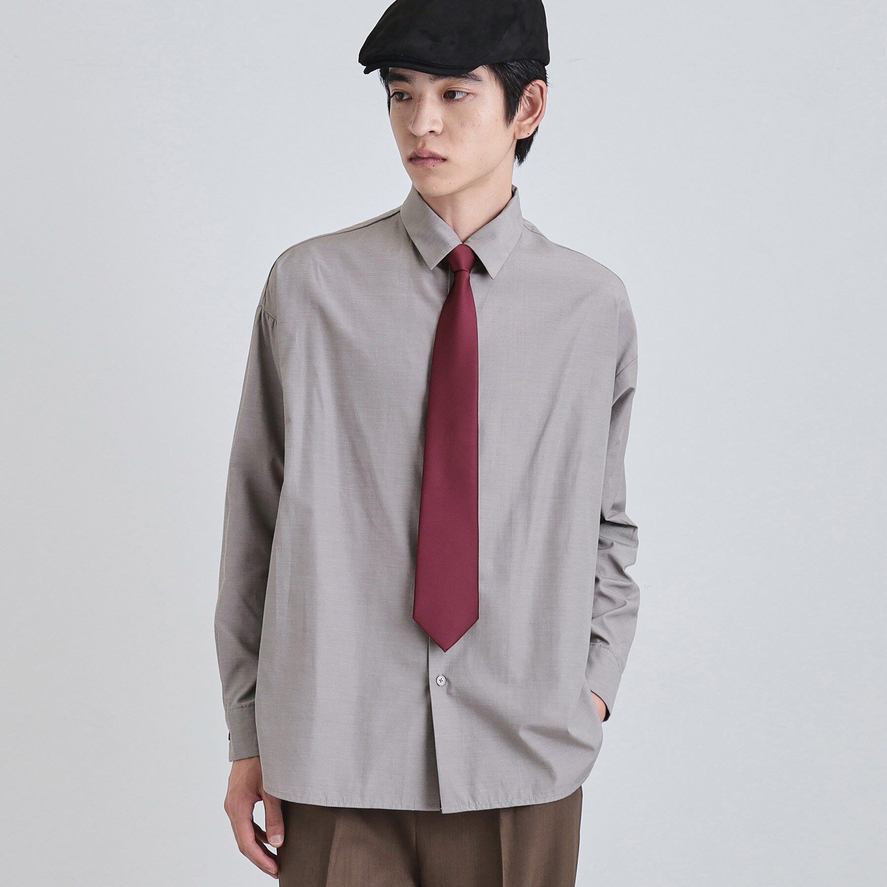 tk.TAKEO KIKUCHI「【ネクタイ付き】グランパシャツ」|シャツ・ブラウス|