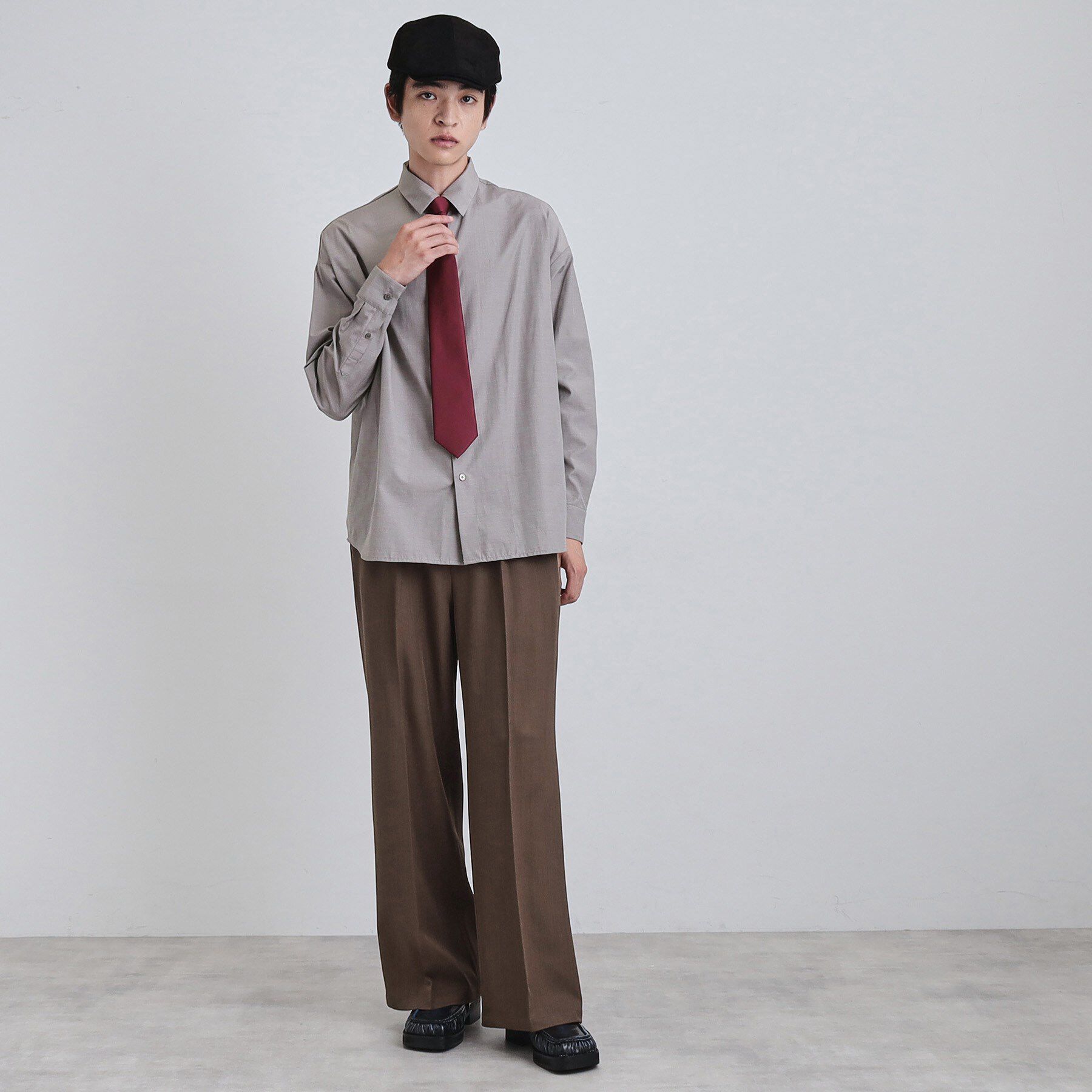 tk.TAKEO KIKUCHI「【ネクタイ付き】グランパシャツ」|シャツ・ブラウス|