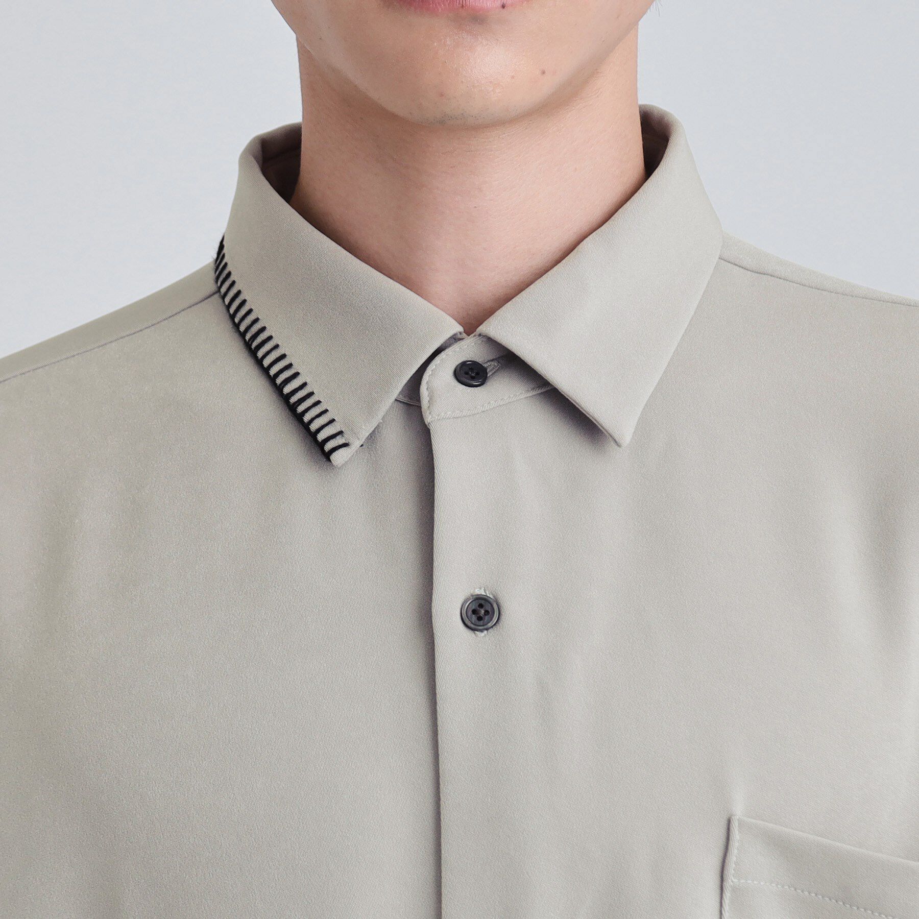 tk.TAKEO KIKUCHI「なめらかスエードタッチステッチシャツ」|シャツ・ブラウス|