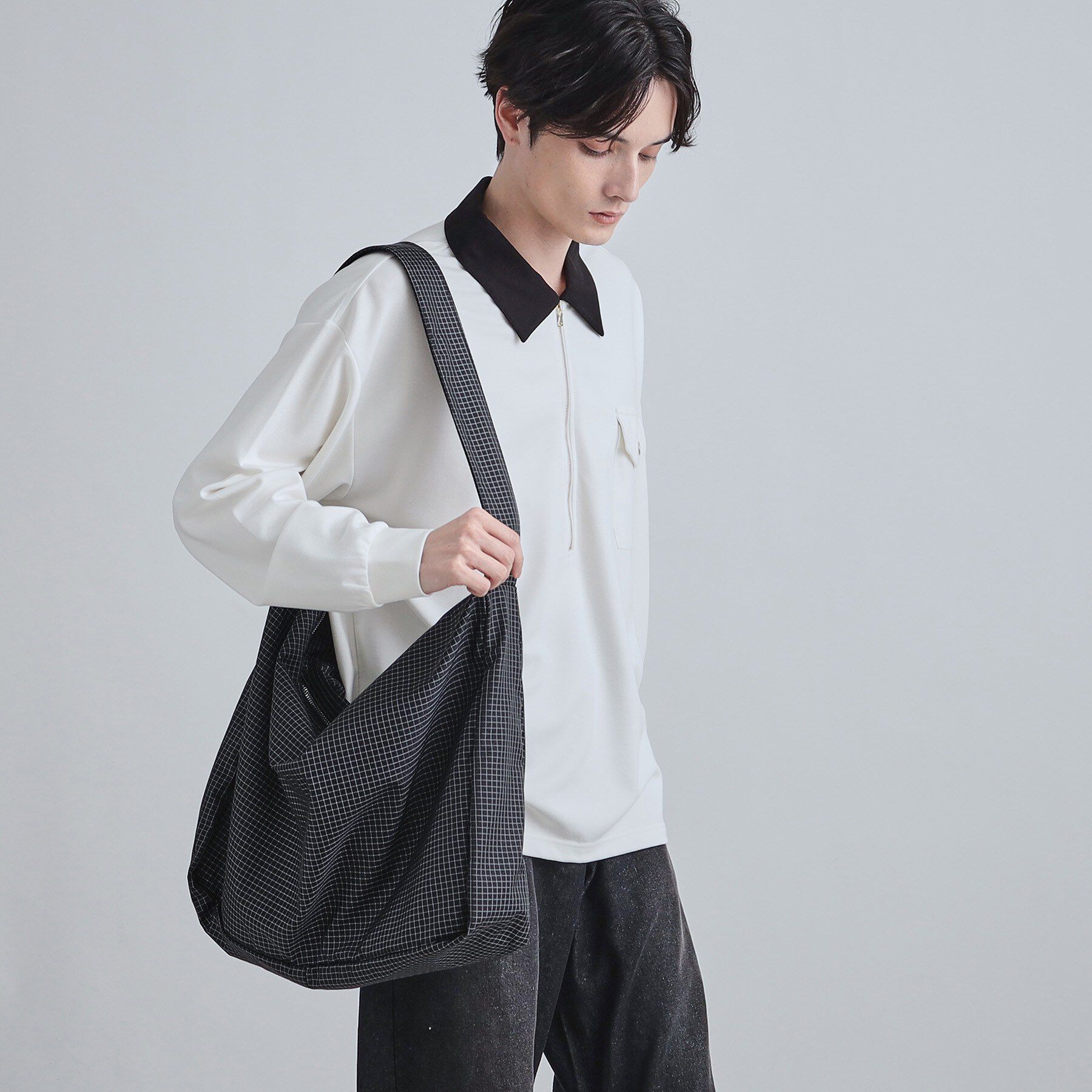 tk.TAKEO KIKUCHI「【累計12000個突破！！】ルーズビッグショルダーバッグ／たすき掛け／ビッグ／A4サイズ収納可能」|ショルダー・メッセンジャー|