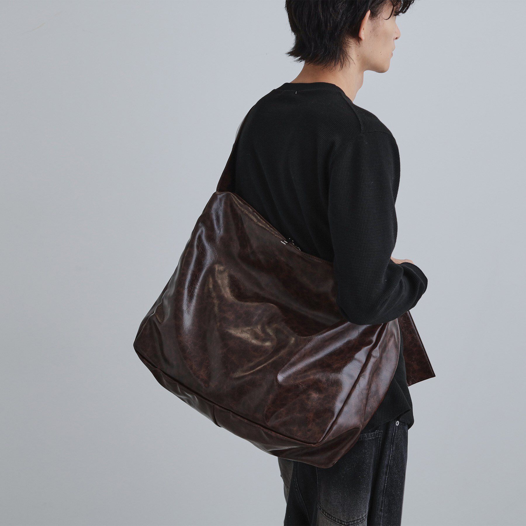 tk.TAKEO KIKUCHI「【累計12000個突破！！】ルーズビッグショルダーバッグ／たすき掛け／ビッグ／A4サイズ収納可能」|ショルダー・メッセンジャー|