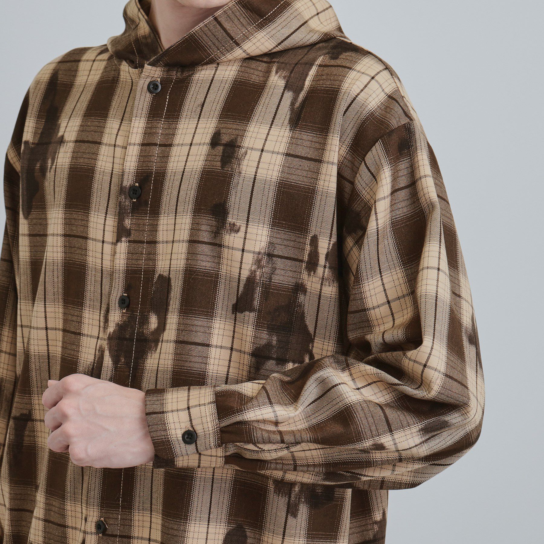 tk.TAKEO KIKUCHI「ヴィンテージフードチェックシャツ」|シャツ・ブラウス|