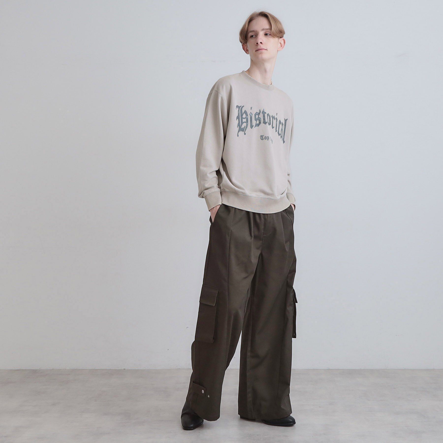 tk.TAKEO KIKUCHI「カレッジフロッキープリントスウェット」|パーカー|