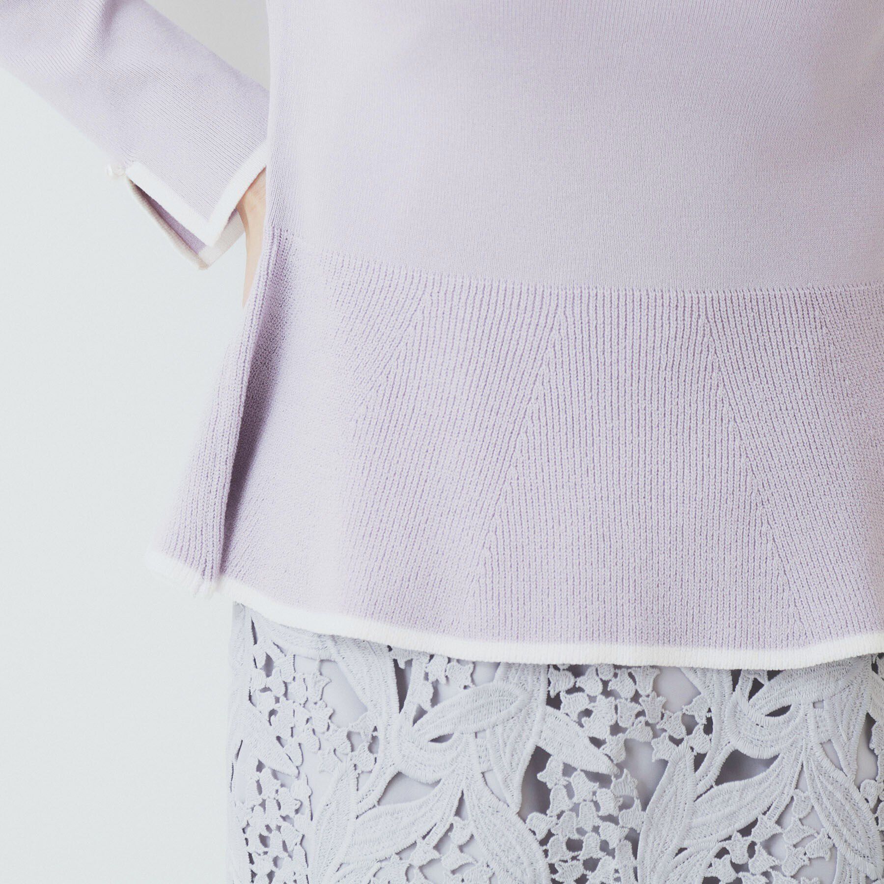 index「バイカラーペプラムニット【洗濯機洗い可】」|ニット・セーター|