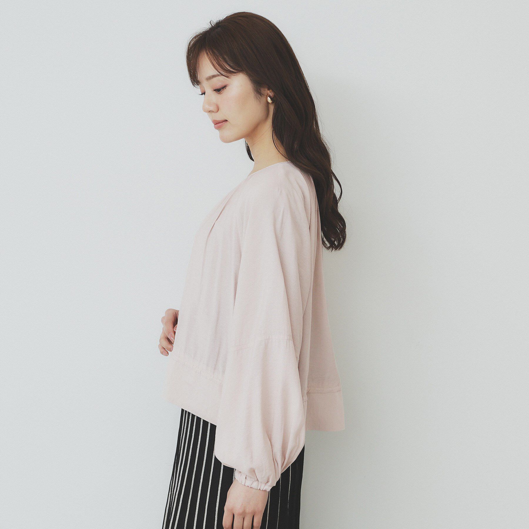 index「ノーカラーペプラムブルゾン【洗濯機洗い可】」|ブルゾン・スタジャン|