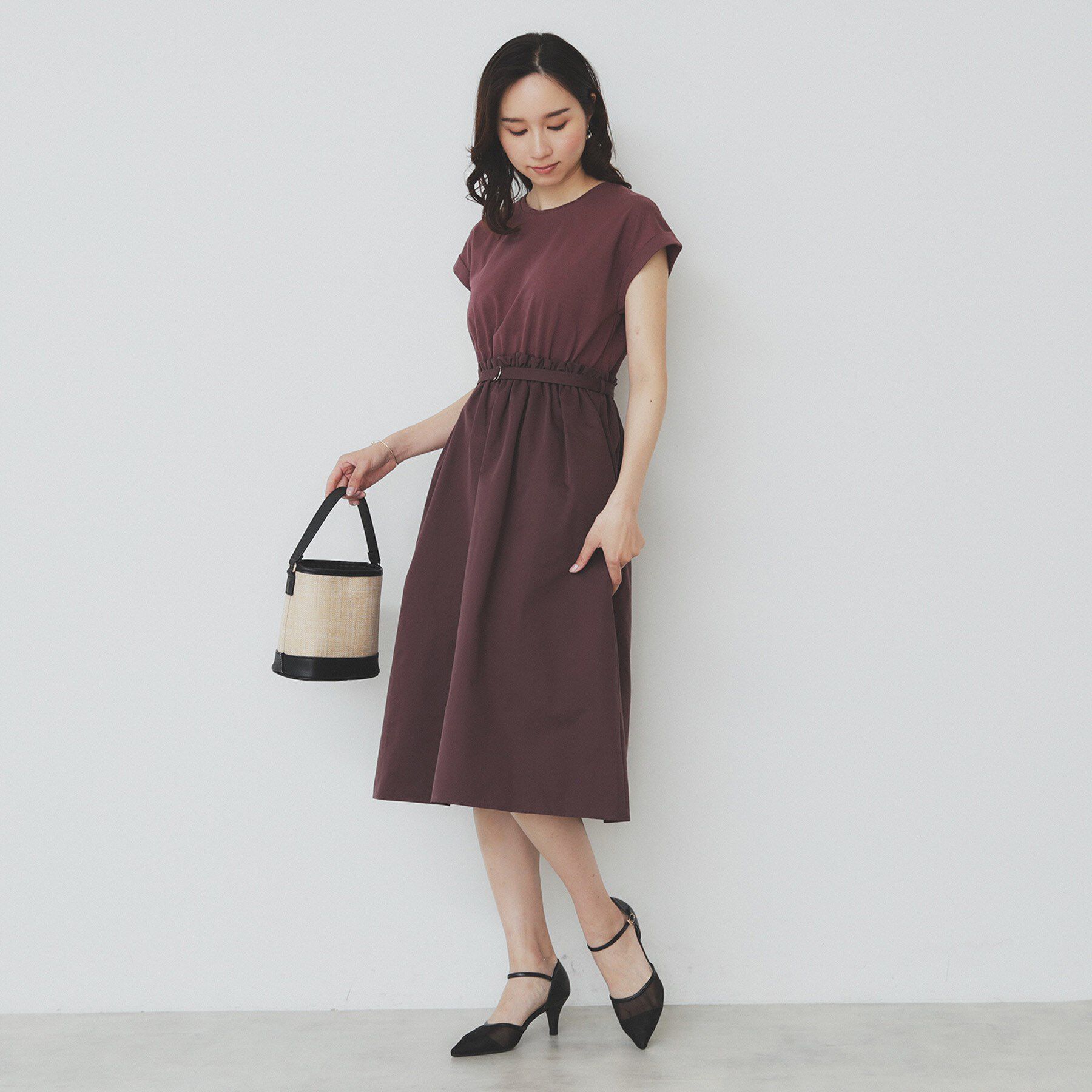 index「ドッキングフレアワンピース【洗濯機洗い可】」|ワンピース|