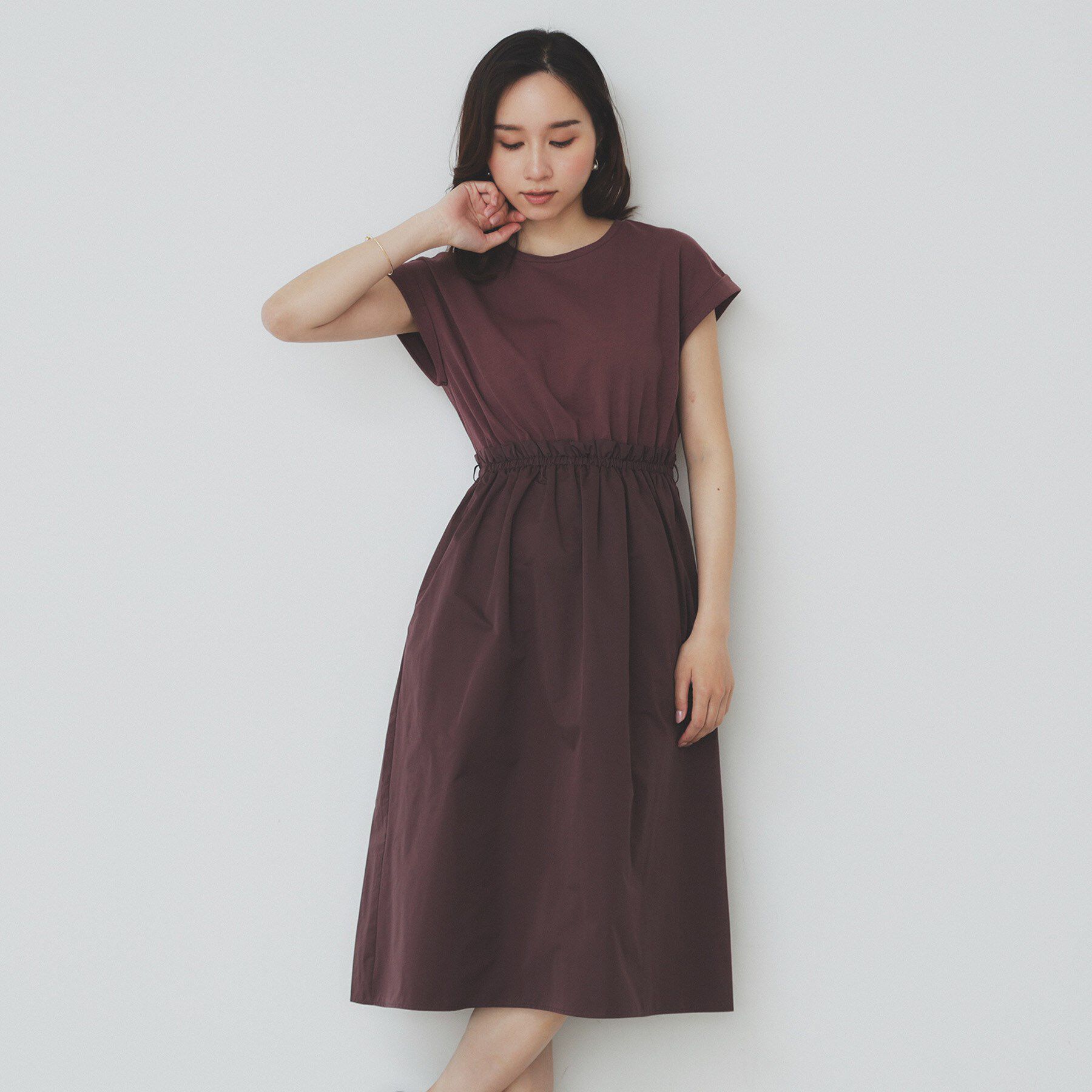 index「ドッキングフレアワンピース【洗濯機洗い可】」|ワンピース|