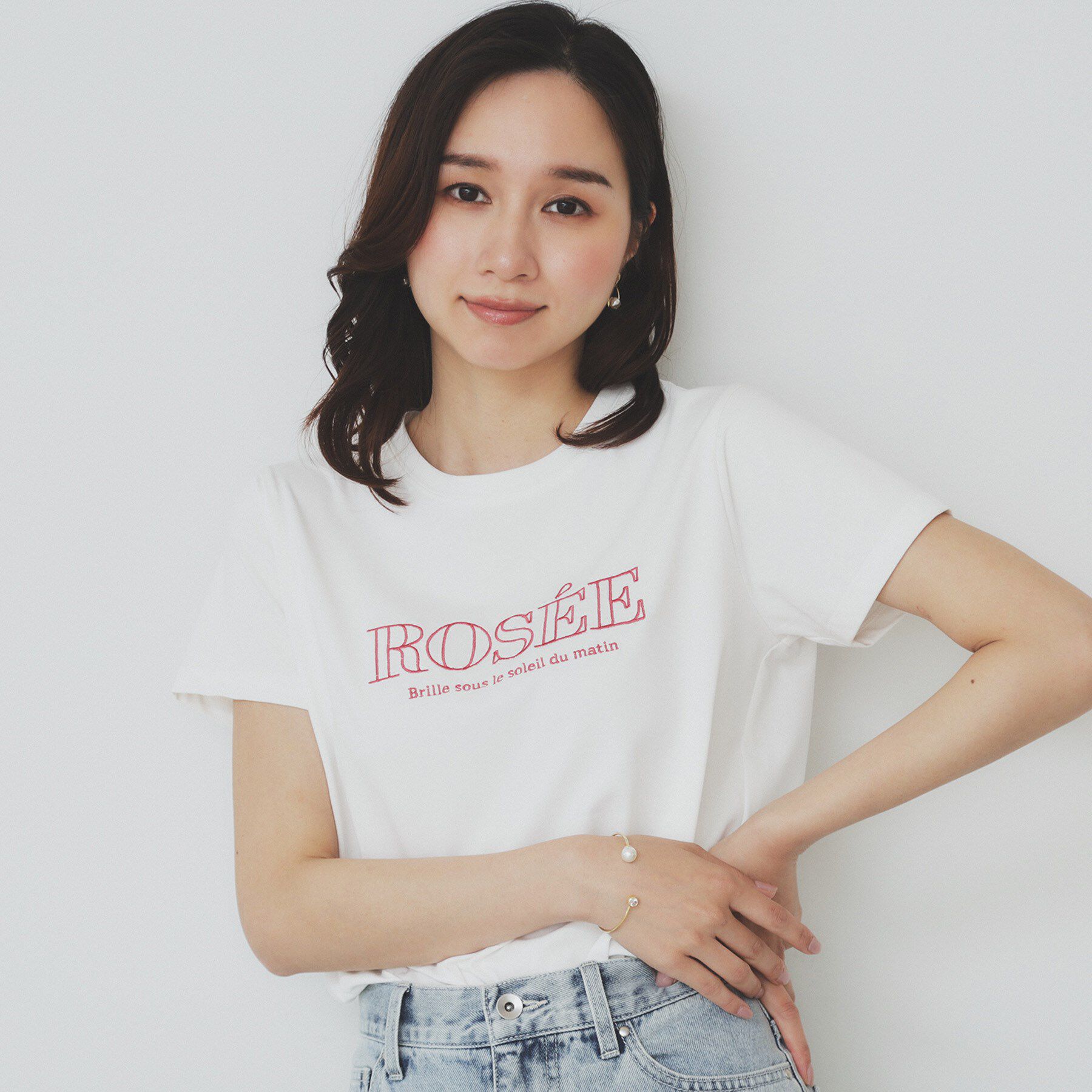 index「フロントロゴ刺繍Tシャツ【UVケア/洗濯機洗い可/接触冷感】」|Tシャツ・カットソー|