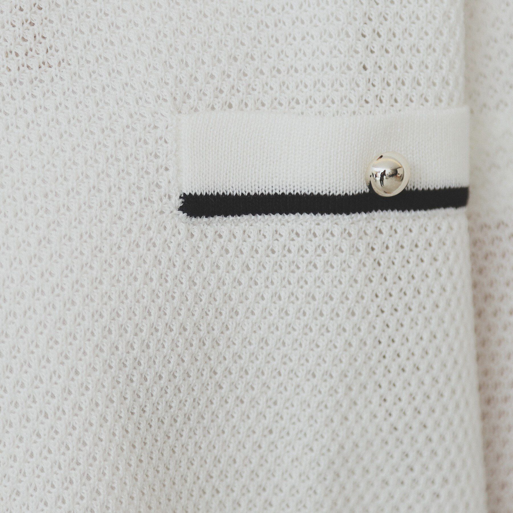 index「バイカラー半袖カーディガン【洗える/抗ピル】」|カーディガン|