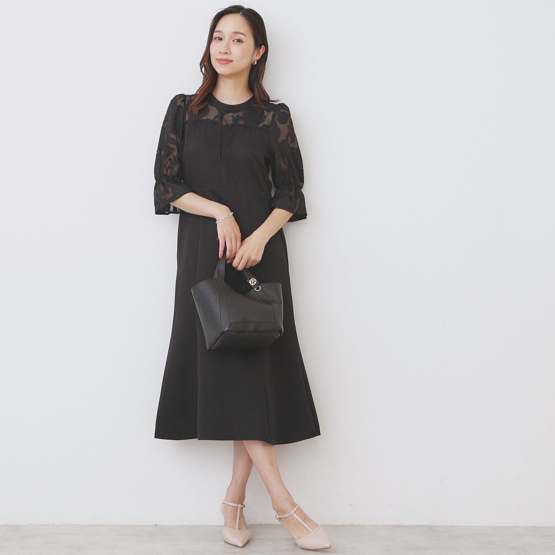 index「ドッキングマーメイドフレアワンピース【洗濯機OK/イージーアイロン/防シワ】」|ワンピース|