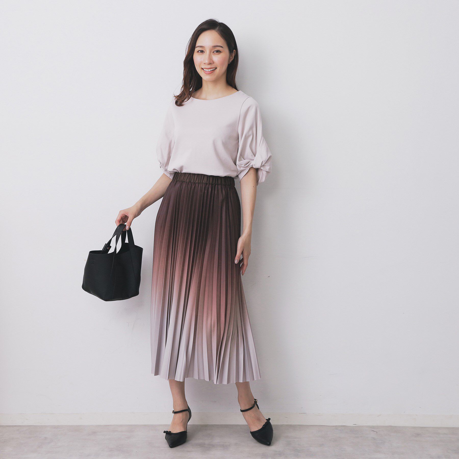 index「グラデーションプリーツスカート【洗濯機OK/防シワ】」|スカート|