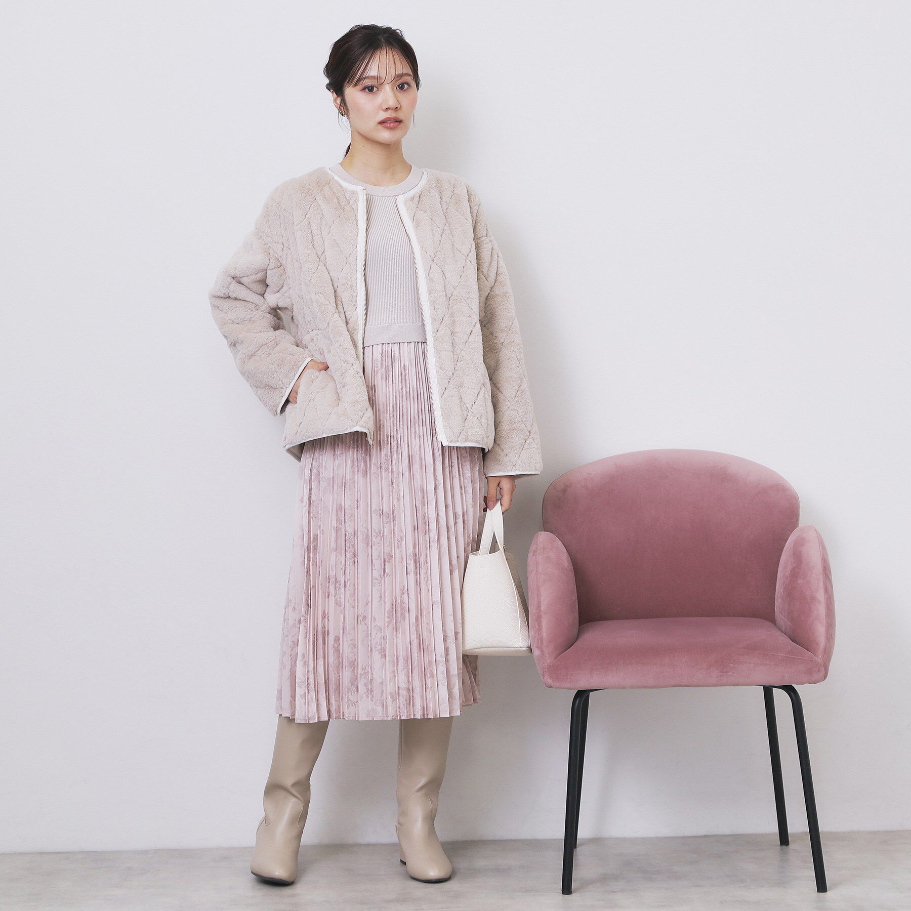 index「リバーシブル キルティングファーブルゾン【洗濯機OK】」|ブルゾン・スタジャン|