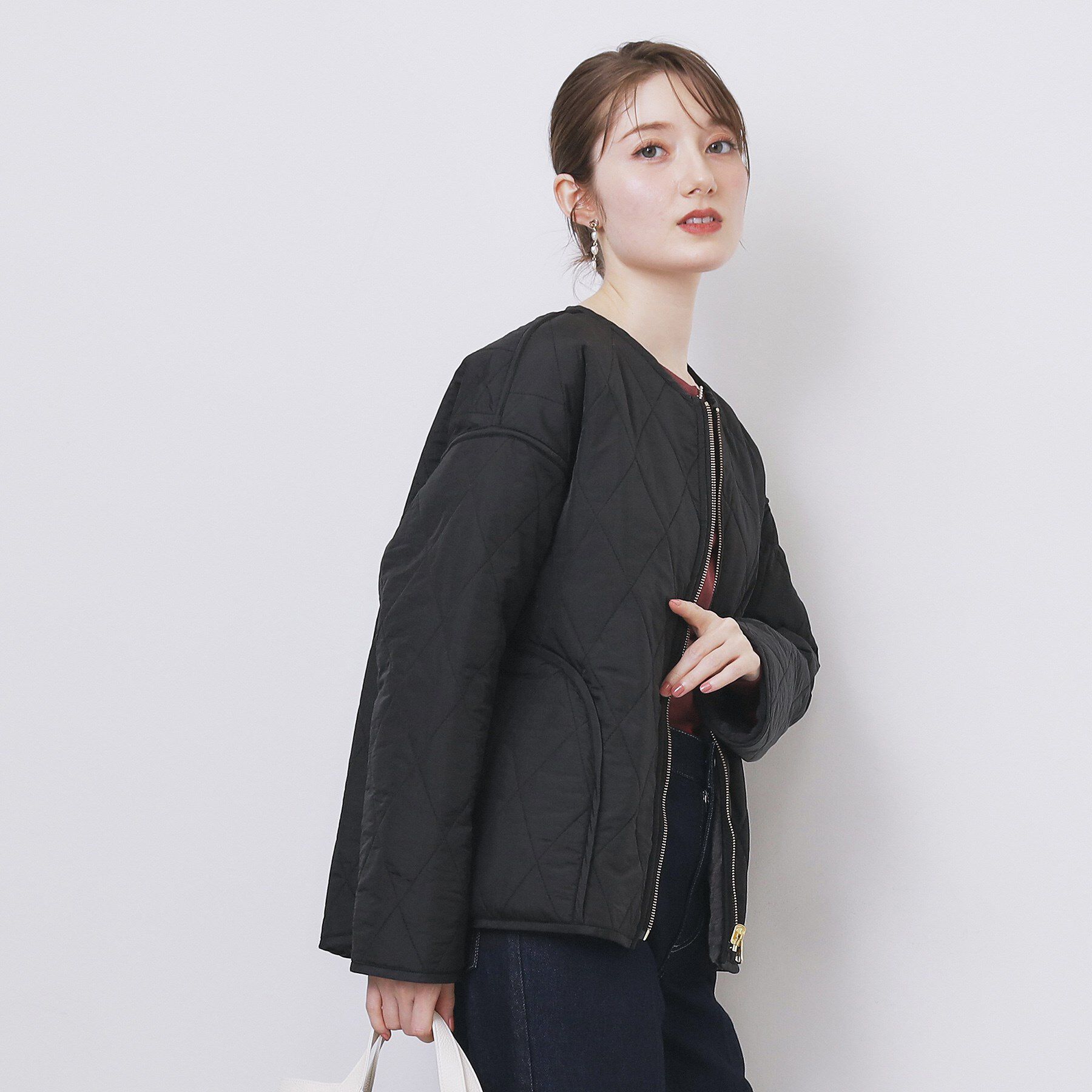 index「リバーシブル キルティングファーブルゾン【洗濯機OK】」|ブルゾン・スタジャン|