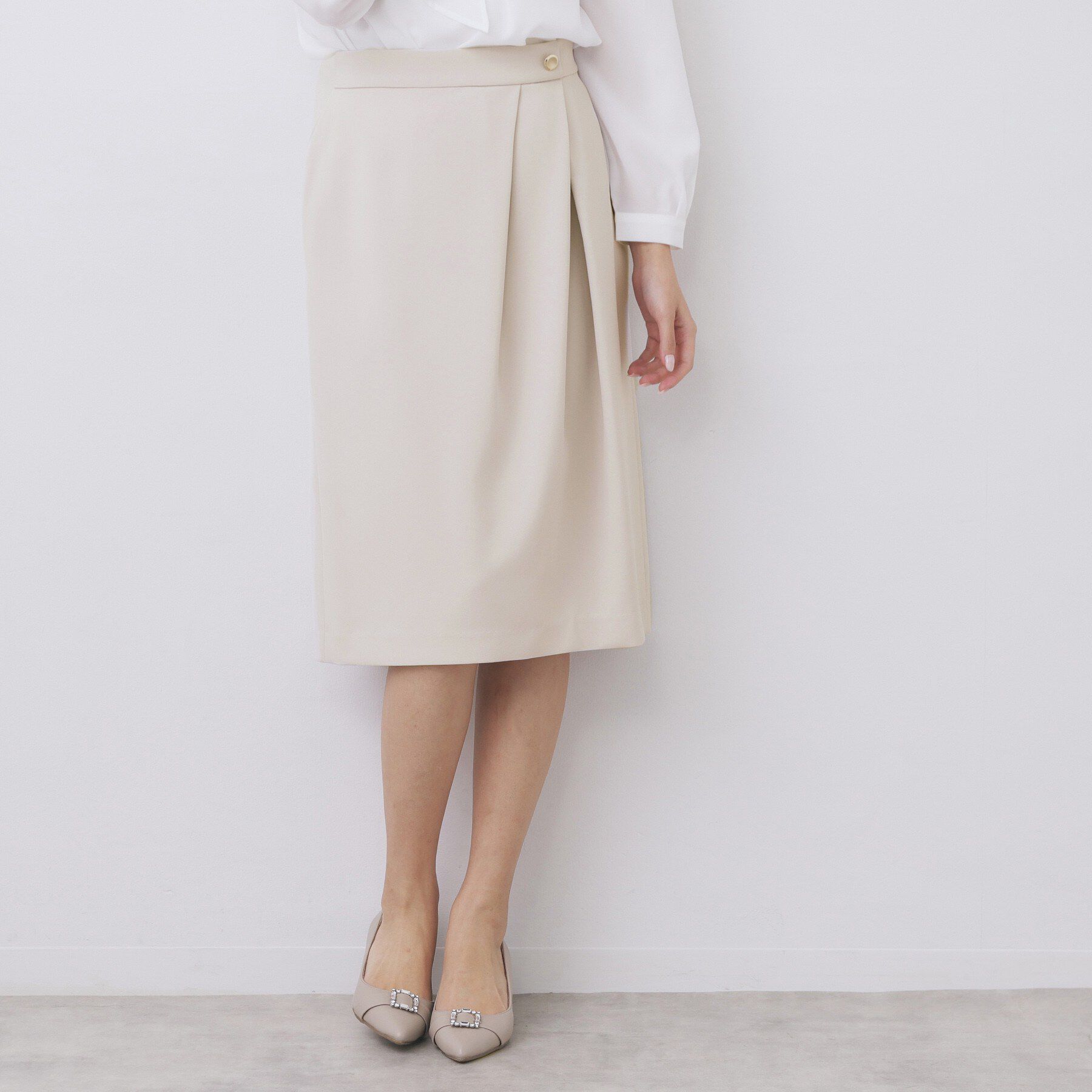 index「防シワ アシンタックスカート/セットアップ対応【ストレッチ/イージーアイロン/洗濯機OK】」|スカート|グレージュ(050)