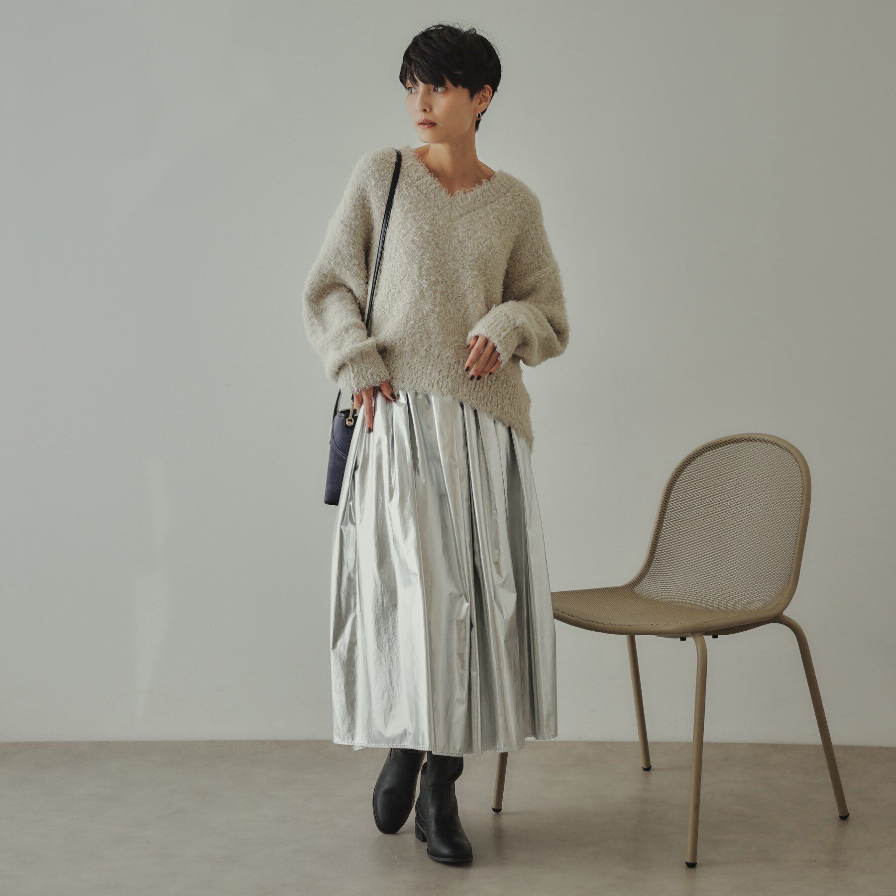 OPAQUE.CLIP「【大草直子さんコラボ】タック＆ギャザースカート」|スカート|