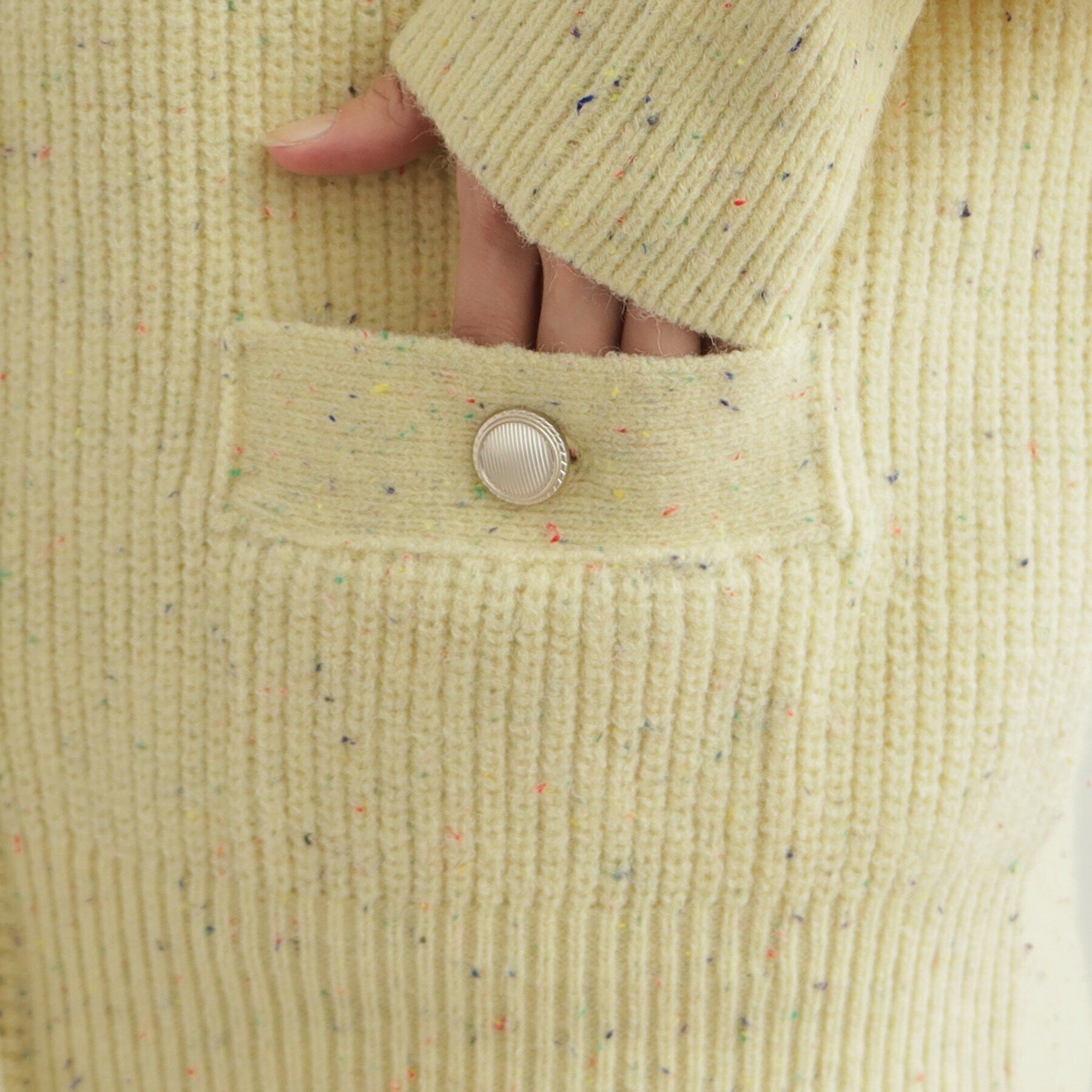 OPAQUE.CLIP「カラーネップニットカーディガン【洗濯機洗い可】」|カーディガン|