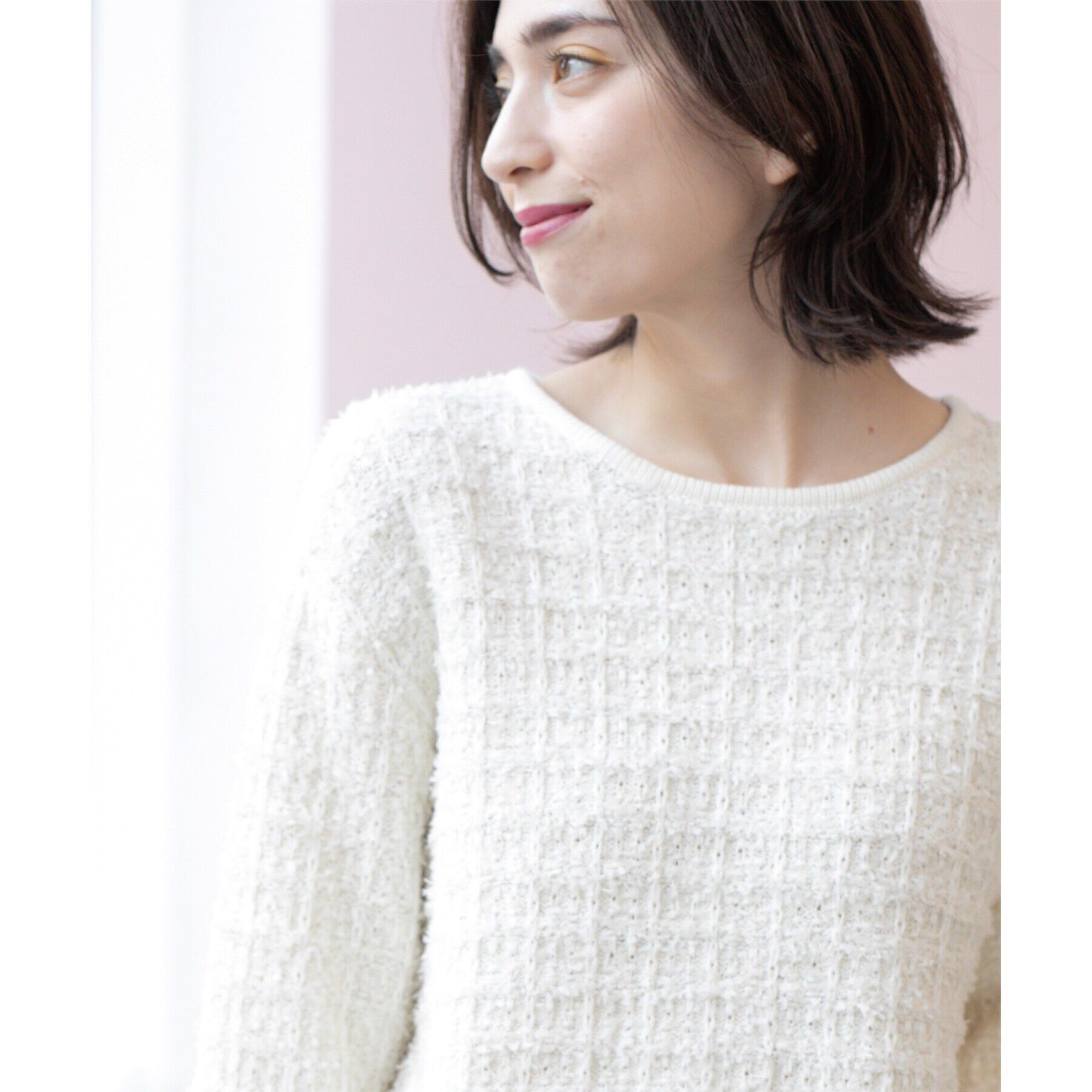 OPAQUE.CLIP「ツイードライクニット【洗濯機洗い可】」|ニット・セーター|