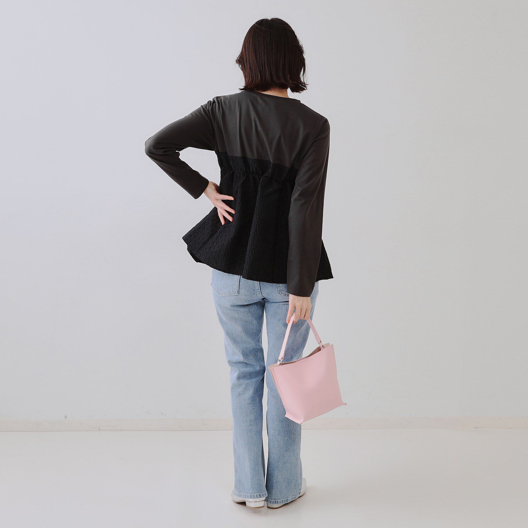 OPAQUE.CLIP「ジャカードビスチェドッキングトップス【洗濯機洗い可】」|Tシャツ・カットソー|