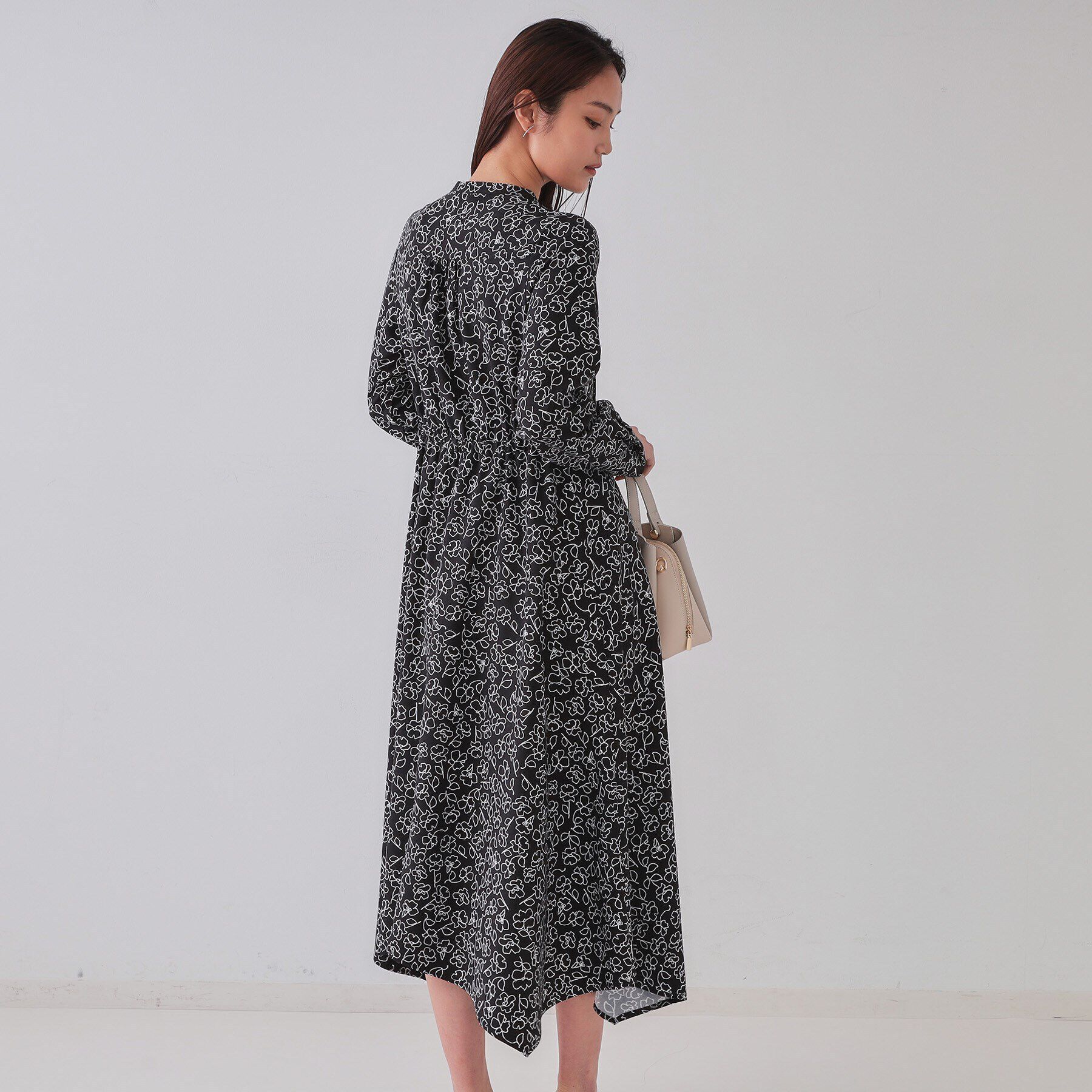 OPAQUE.CLIP「フラワープリントワンピース【洗濯機洗い可】」|ワンピース|