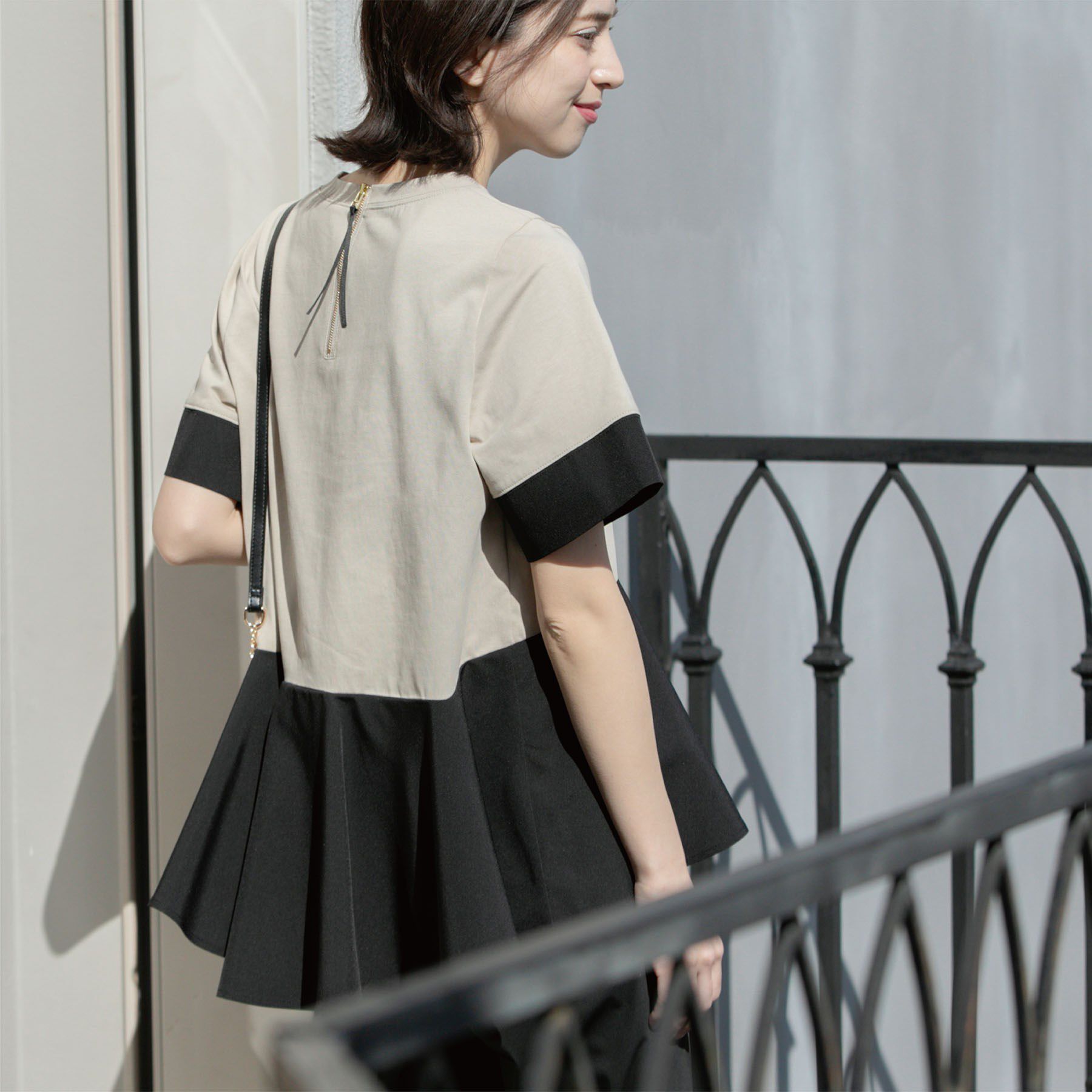 OPAQUE.CLIP「ペプラム切替ドッキングトップス【洗濯機洗い可】」|Tシャツ・カットソー|