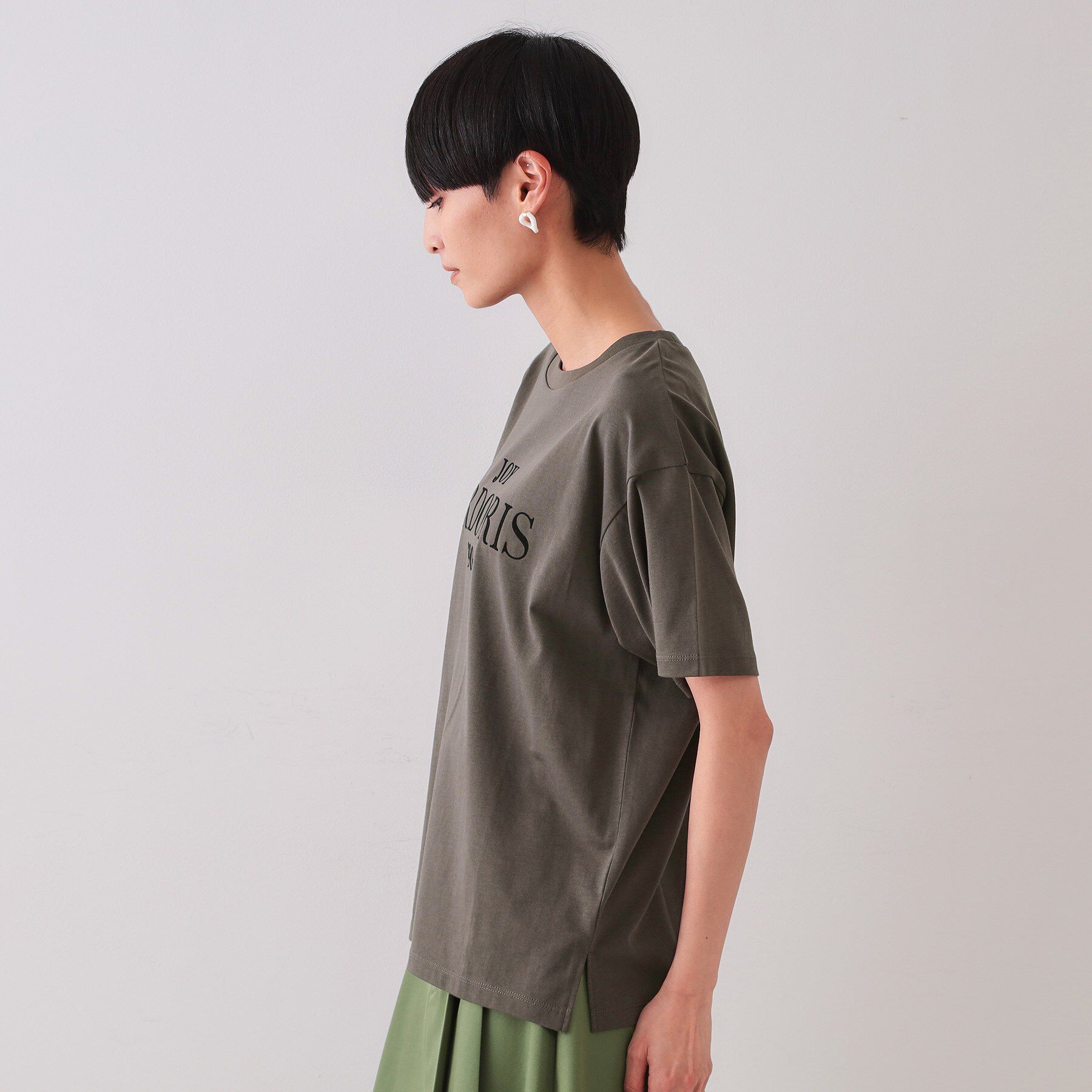 OPAQUE.CLIP「フロッキーロゴTシャツ【洗濯機洗い可】」|Tシャツ・カットソー|