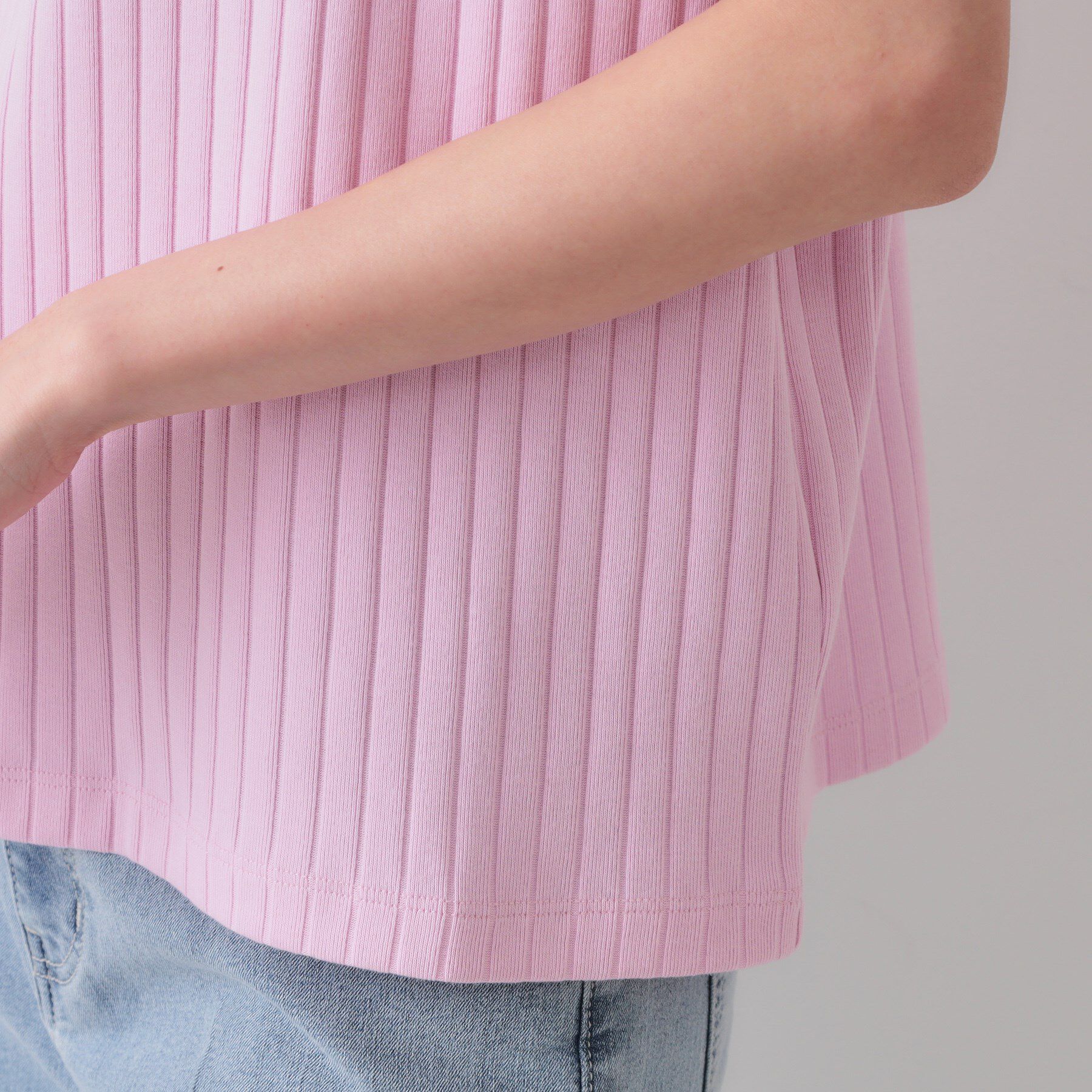 OPAQUE.CLIP「ワイドリブフレンチTシャツ【洗濯機洗い可】」|Tシャツ・カットソー|