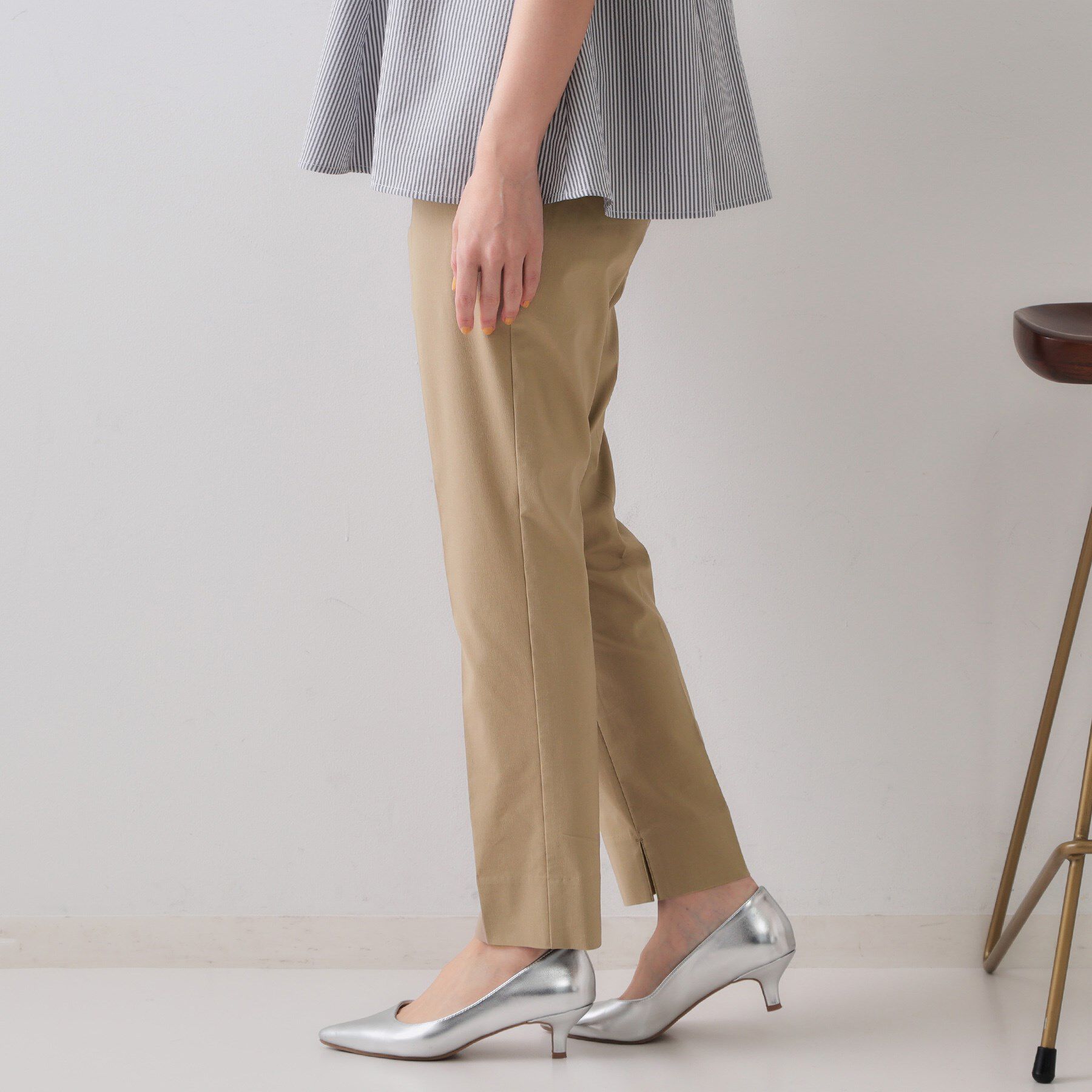 OPAQUE.CLIP「麻混ハイストレッチイージースティックパンツ【洗濯機洗い可】」|その他|