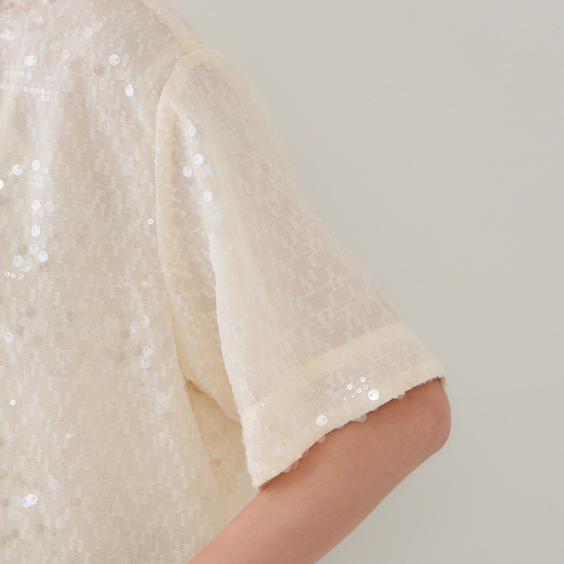 OPAQUE.CLIP「スパンコールブラウス【洗える】」|シャツ・ブラウス|